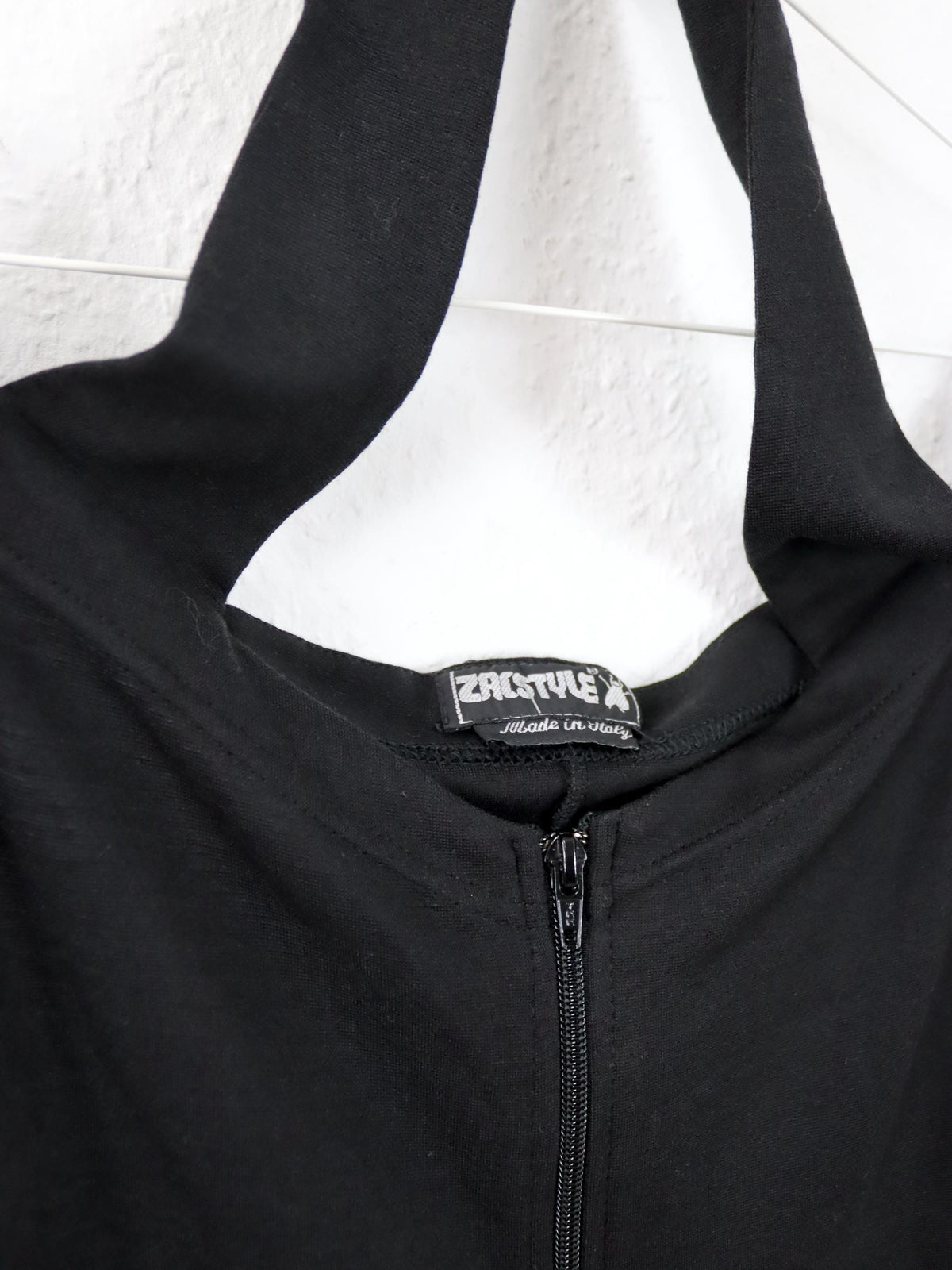 Vintage 80er 90er ZACSTYLE Overall Bodysuit schwarz Schulterfrei M