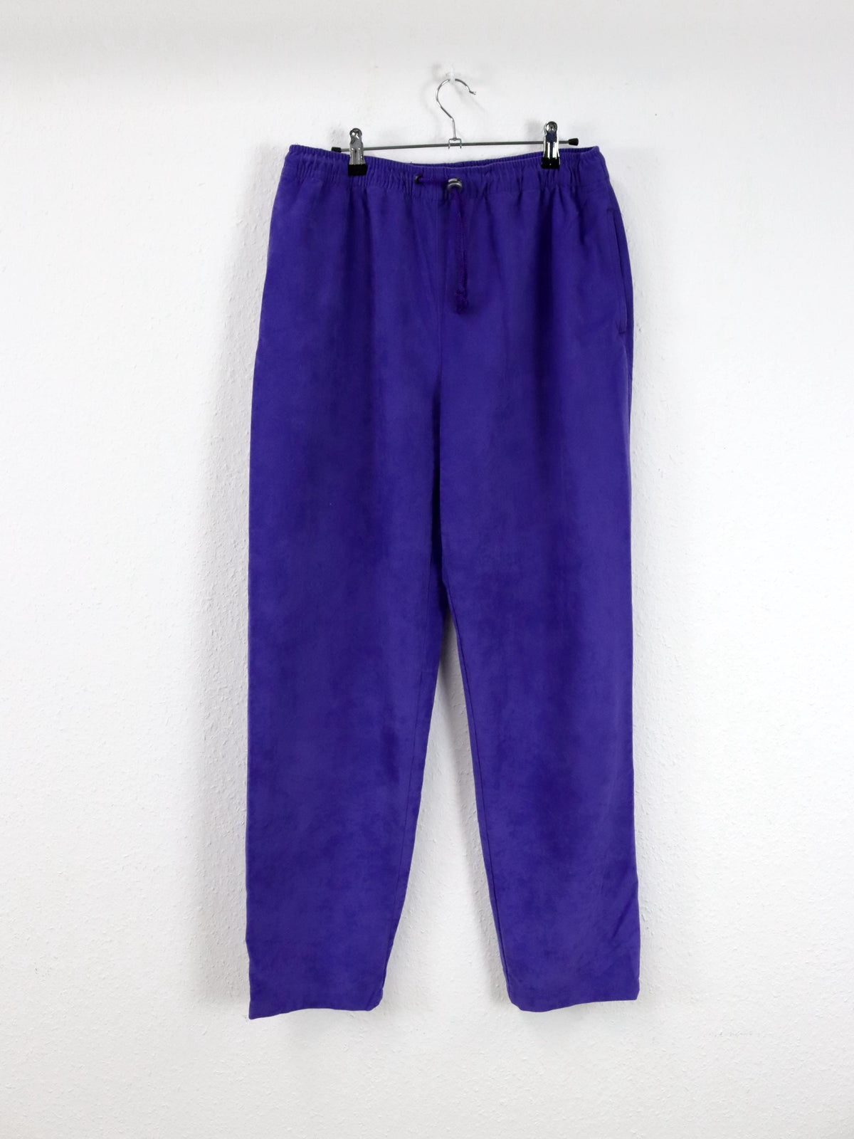Vintage 80s 90s MCKEES Joggers Tracksuit Bottoms Baggy Pants Velvet Purple XL