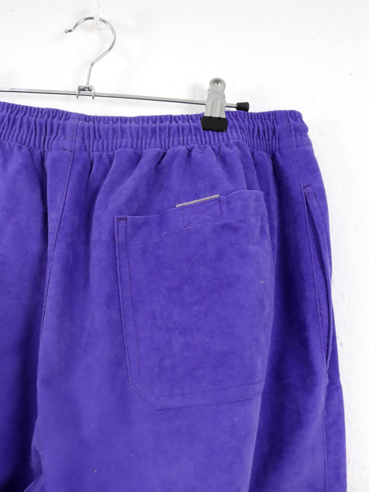 Vintage 80s 90s MCKEES Joggers Tracksuit Bottoms Baggy Pants Velvet Purple XL