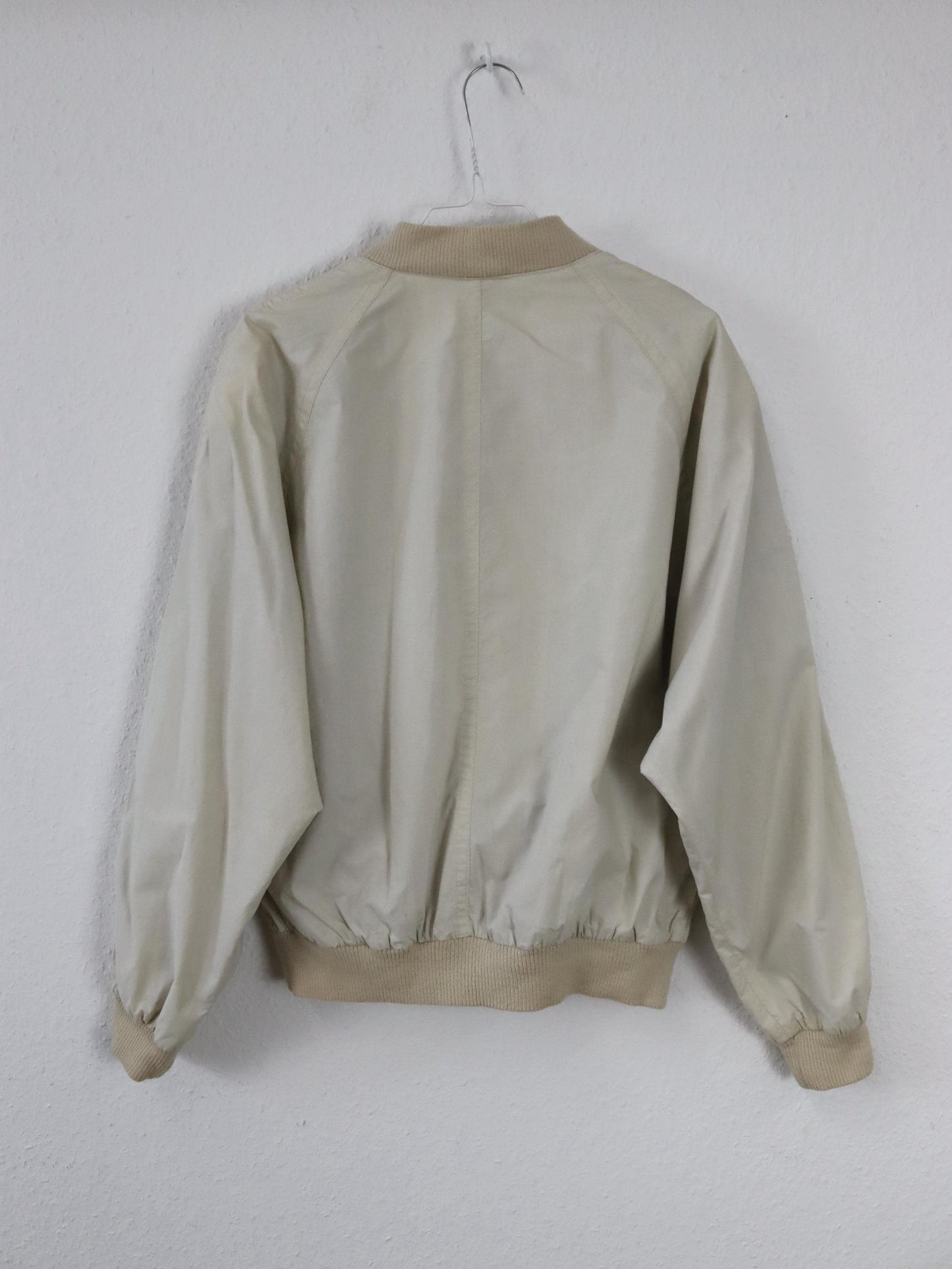 Vintage 80er 90er Bomberjacke leichte Jacke Blouson cremeweiß beige M
