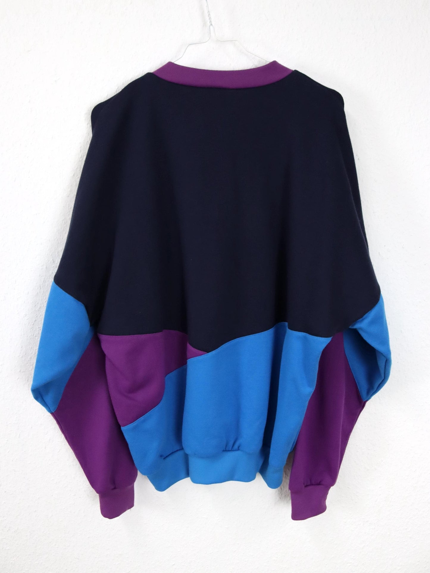 Vintage 80er 90er ADIDAS Sweatshirt Pullover lila blau D4 M