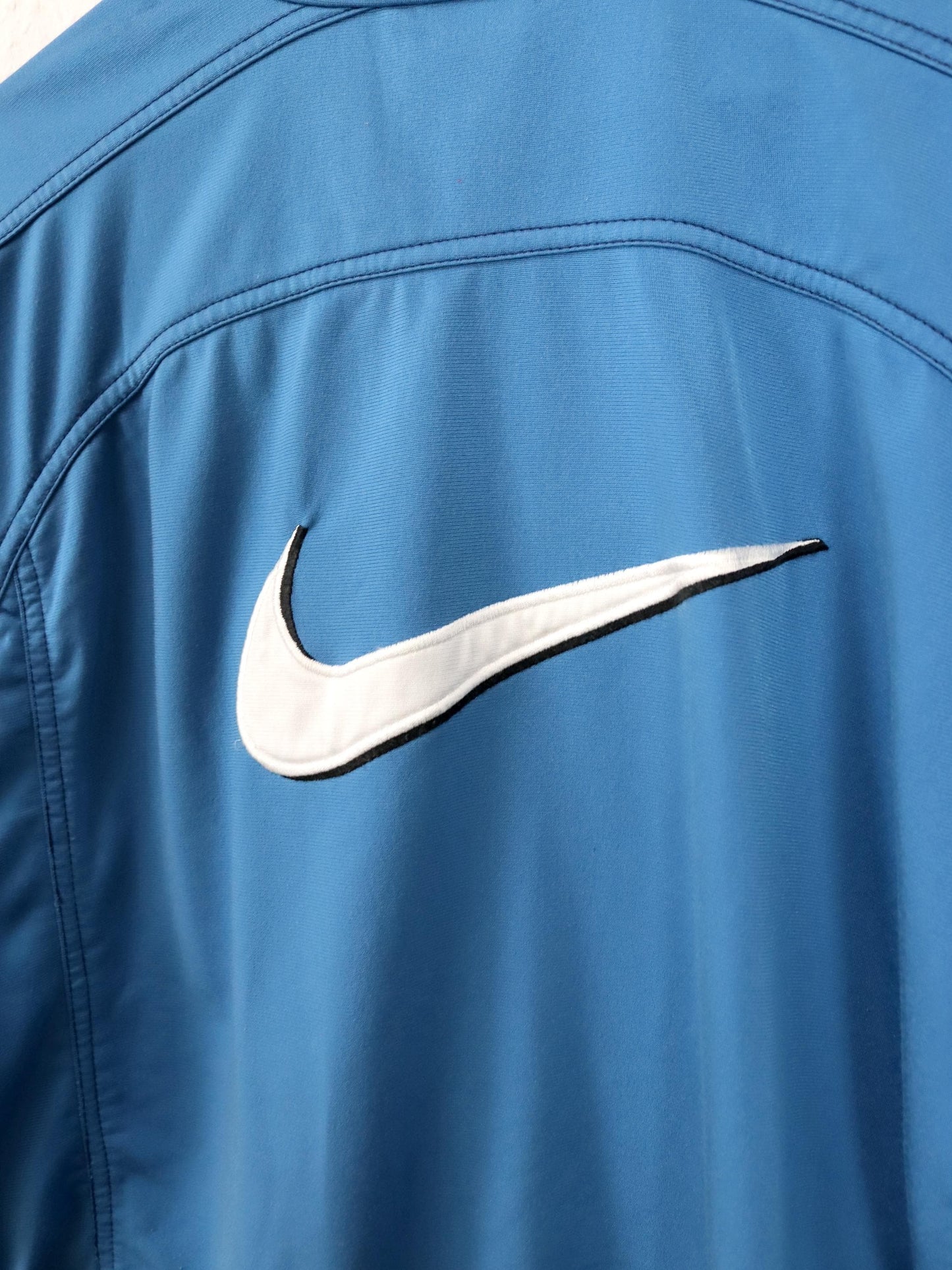 Vintage 80er 90er NIKE Trainingsjacke Jacke Stehkragen blau L