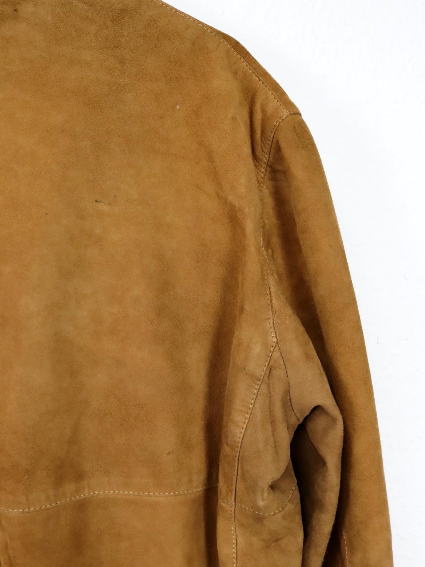 Vintage 80er 90er VERA PELLE Wildlederjacke Jacke braun Leder Bomberjacke 50 L