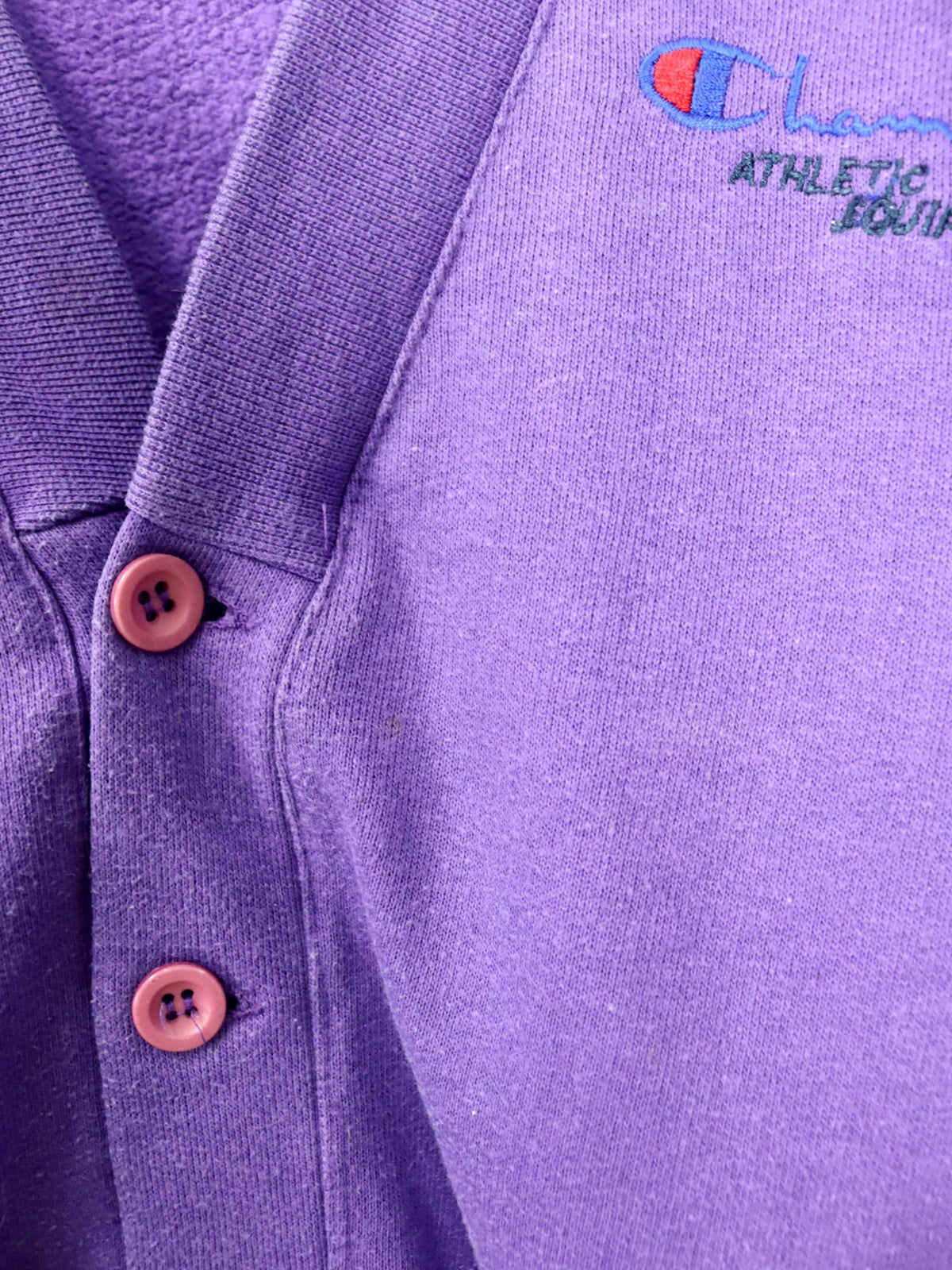 Vintage 80s 90s CHAMPION Cardigan Purple Jacket S