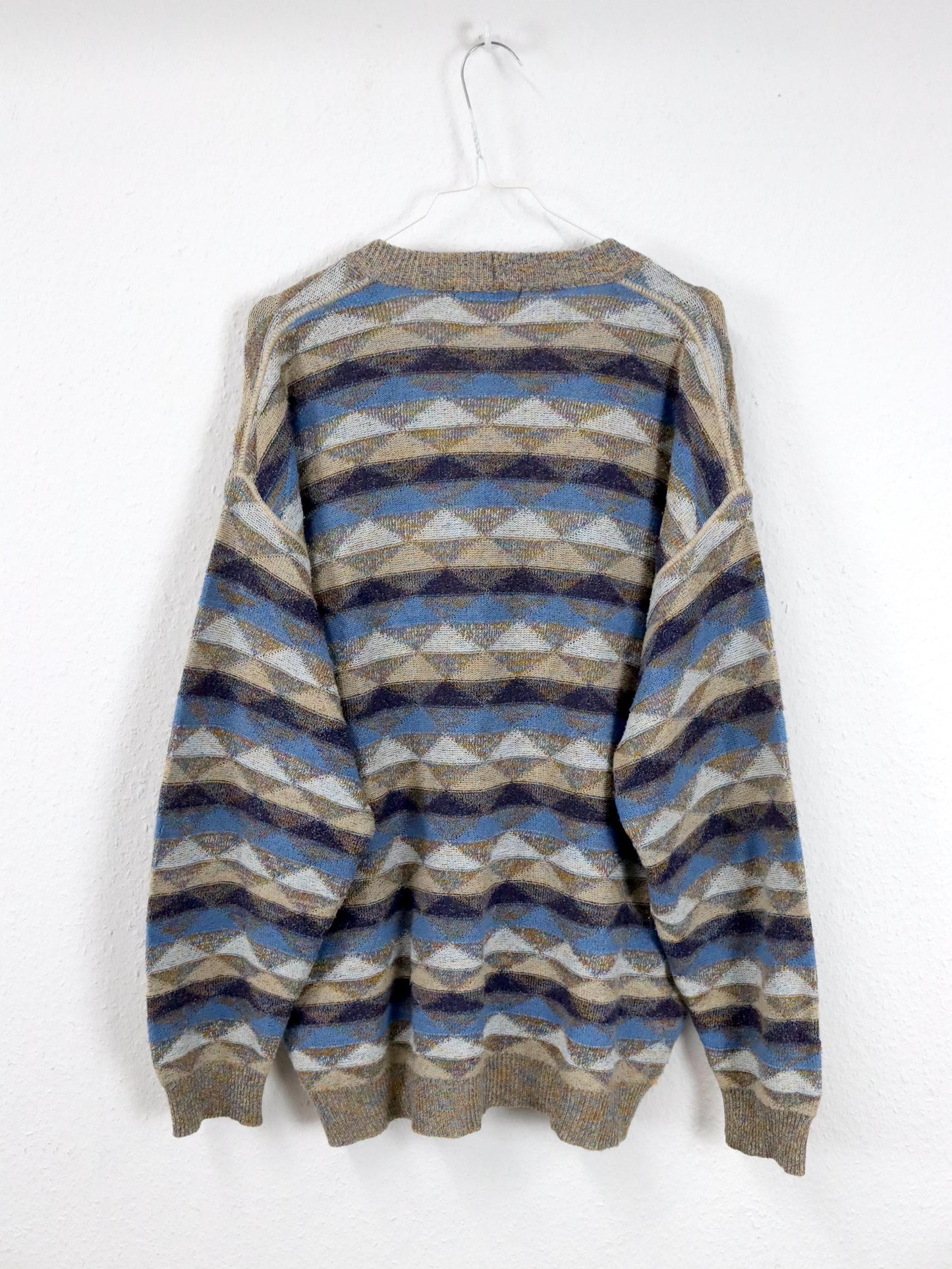 Vintage 80er 90er BIBO Cardigan Strickjacke gemustert 50 L