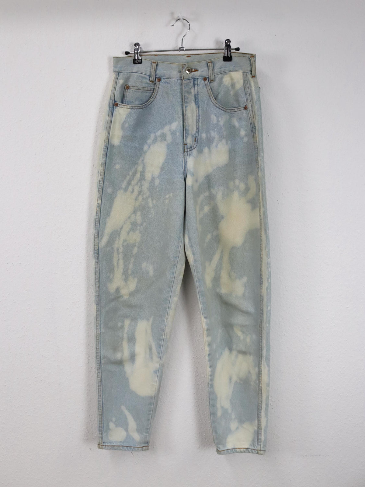 Vintage 80s 90s BLUE LOOK Jeans Highways Straight Leg Reworked Tie Dye 38