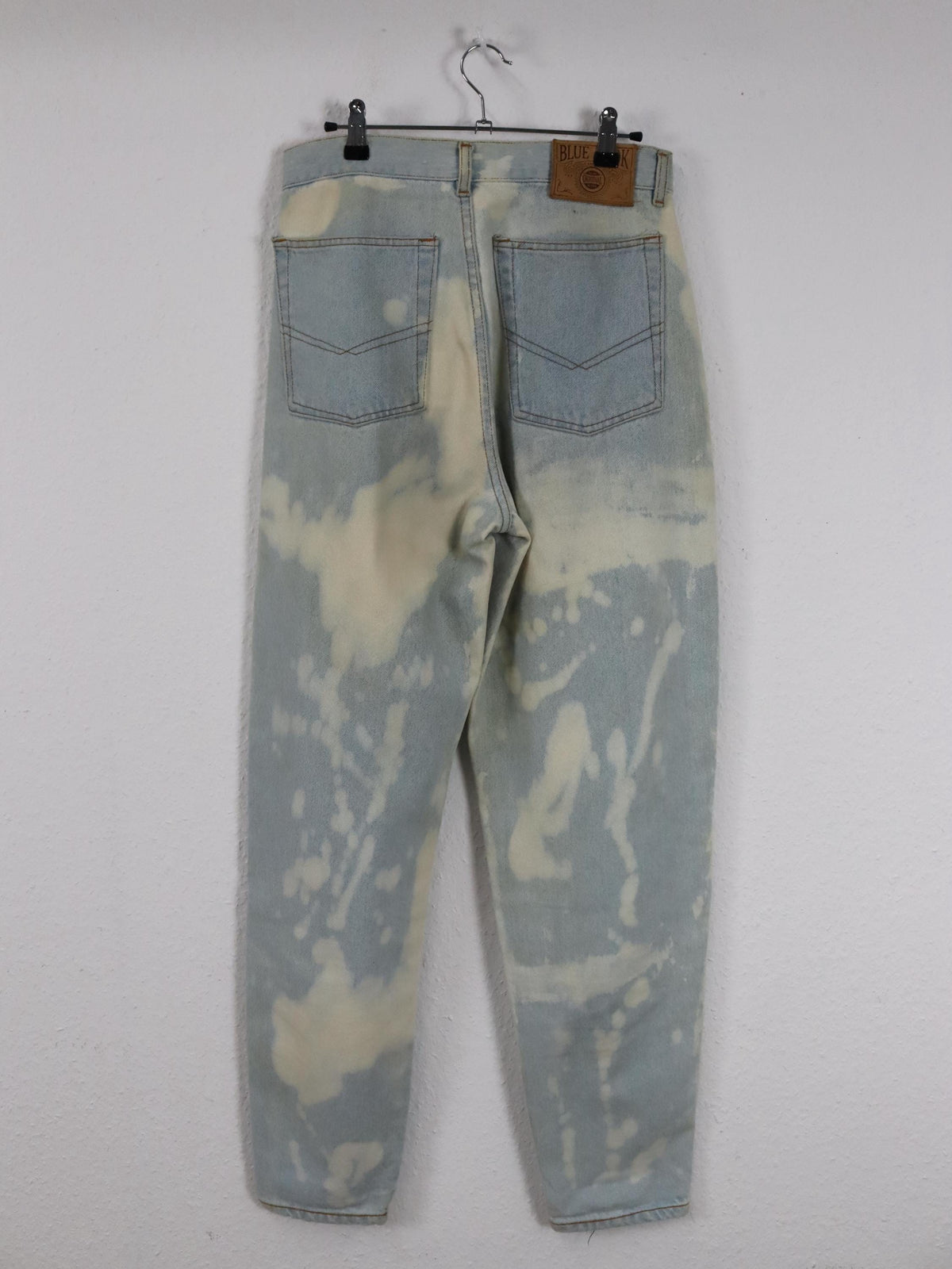 Vintage 80s 90s BLUE LOOK Jeans Highways Straight Leg Reworked Tie Dye 38