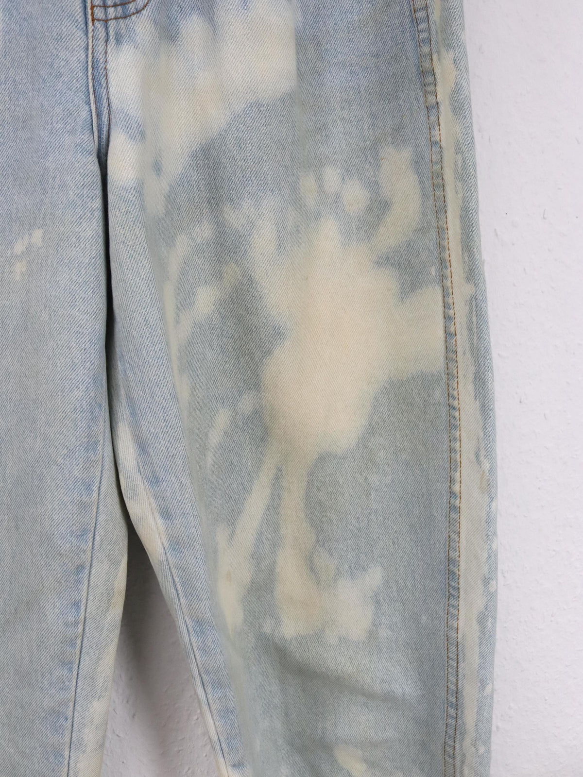 Vintage 80s 90s BLUE LOOK Jeans Highways Straight Leg Reworked Tie Dye 38
