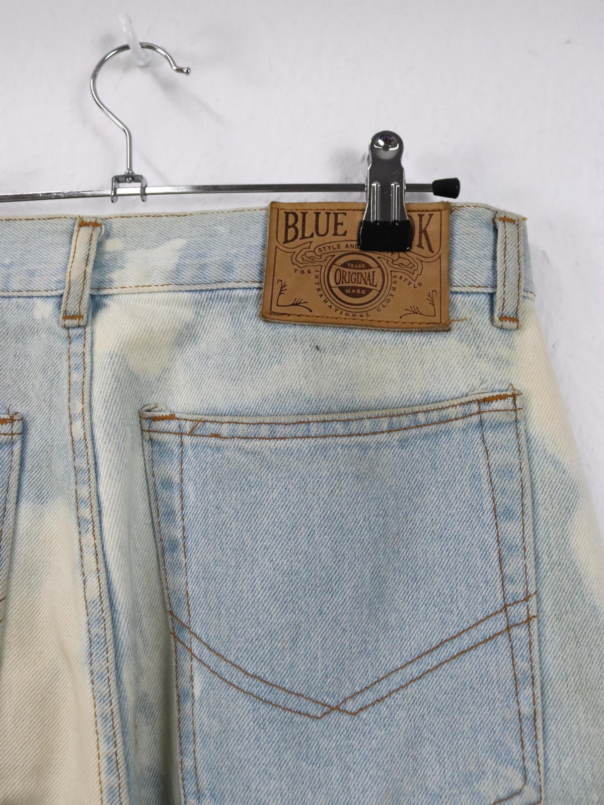 Vintage 80s 90s BLUE LOOK Jeans Highways Straight Leg Reworked Tie Dye 38