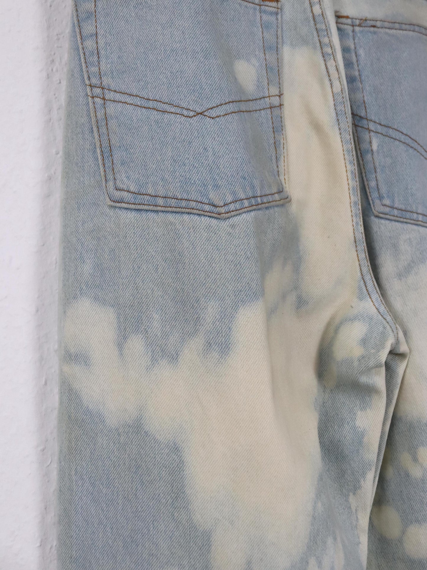 Vintage 80er 90er BLUE LOOK Jeans highways gerades Bein reworked Batik 38