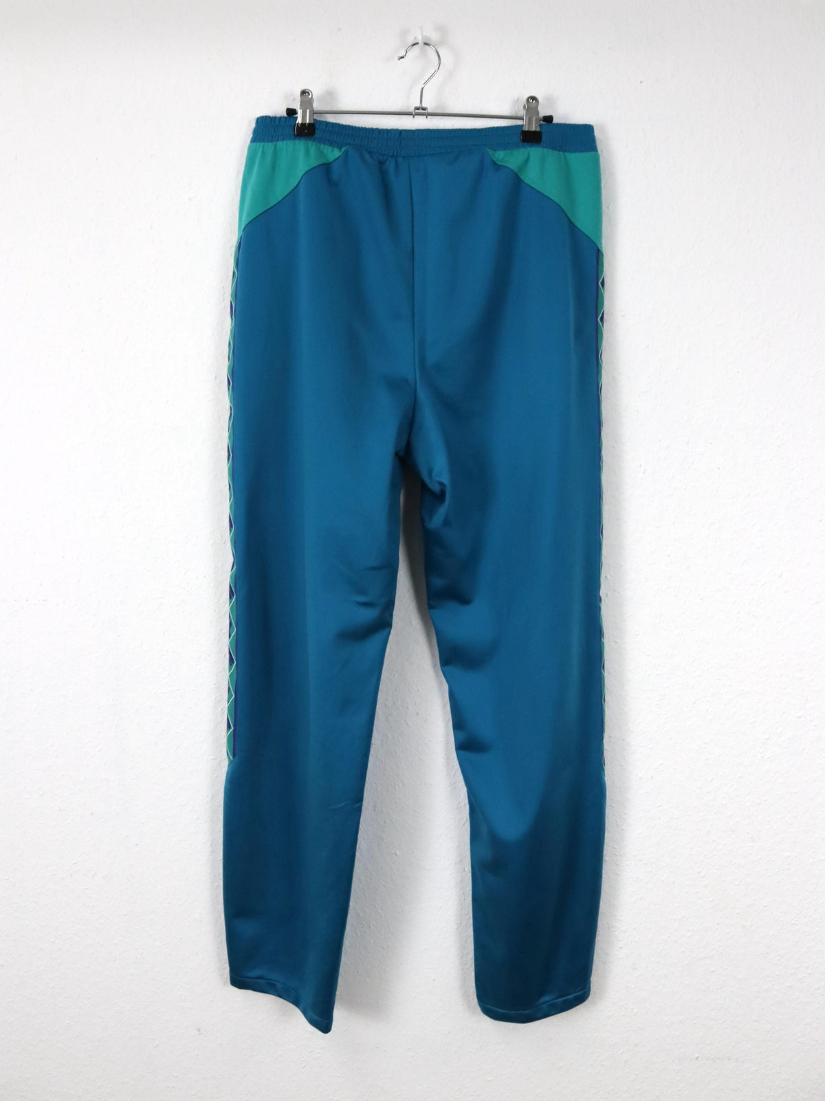 Vintage 80s 90s FILA Track Pants Joggers Blue Turquoise 52 L