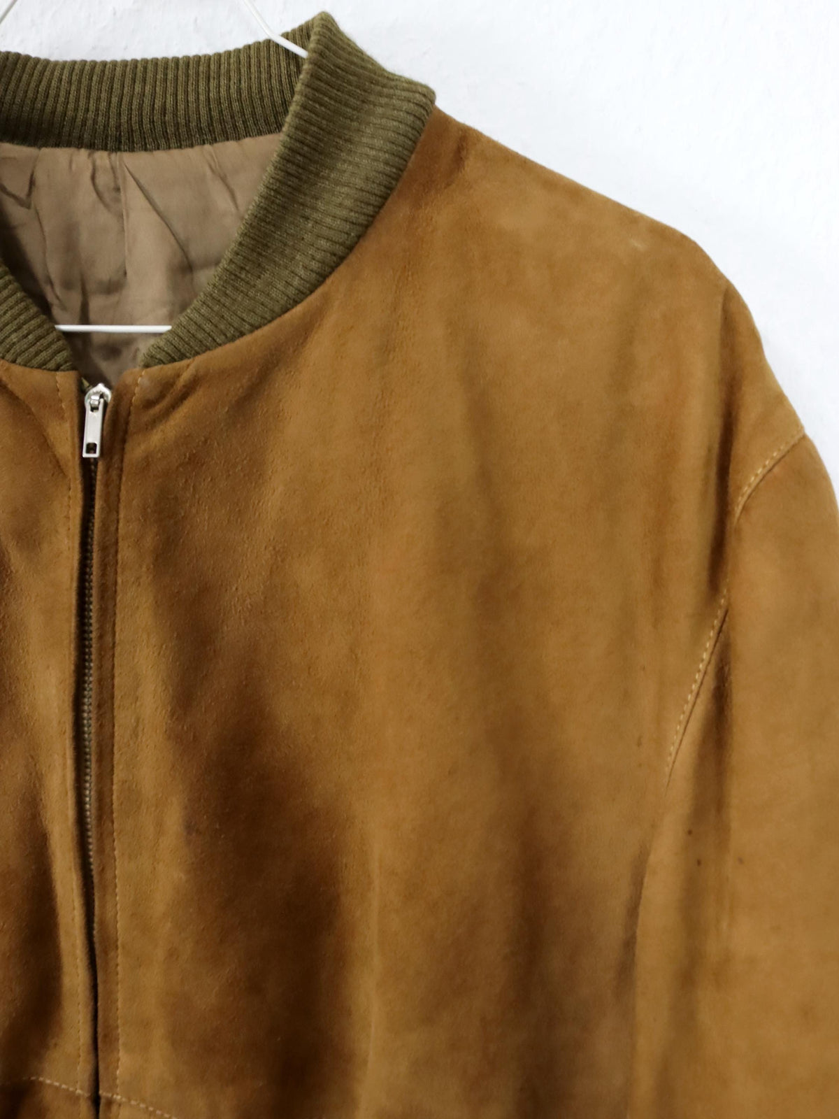 Vintage 80er 90er VERA PELLE Wildlederjacke Jacke braun Leder Bomberjacke 50 L