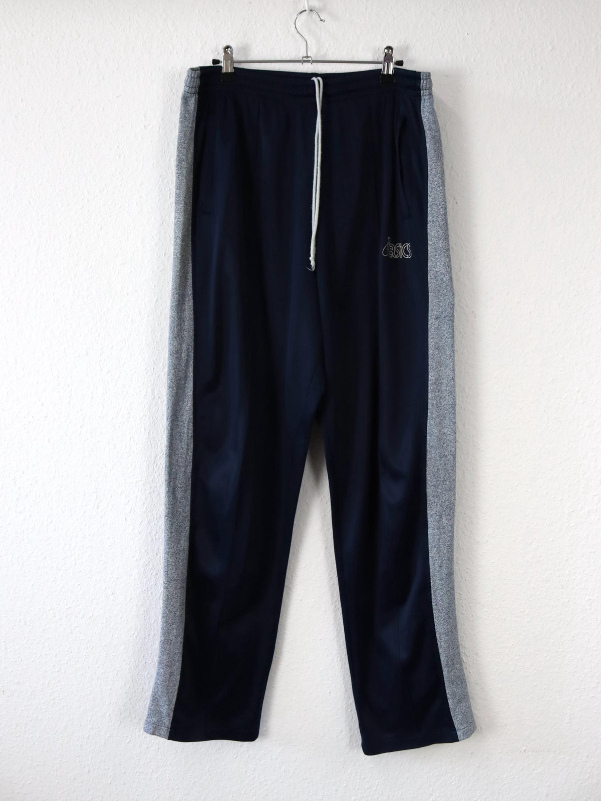 Vintage 80er 90er ASICS Trainingshose Jogginghose dunkelblau L