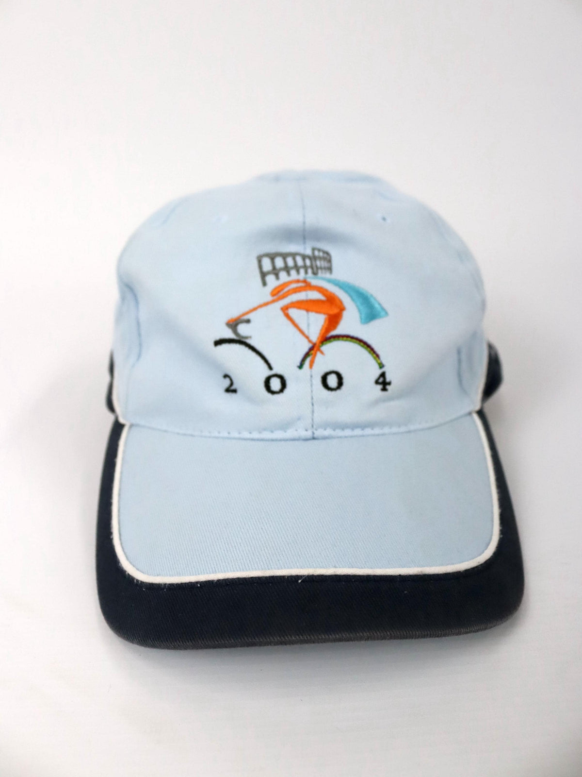 Vintage 90er 00er Y2k N.C.P. Merchandise Cap Mütze blau schwarz WM Cycling 2004 Verona Bardolino One size