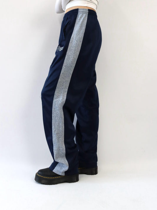 Vintage 80er 90er ASICS Trainingshose Jogginghose dunkelblau L