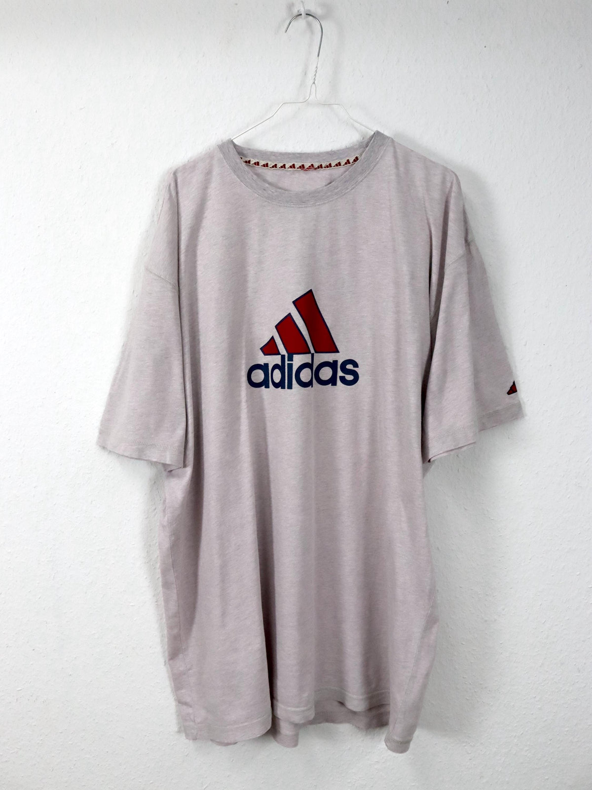 Vintage 80er 90er ADIDAS T-Shirt kurzarm graumeliert XL