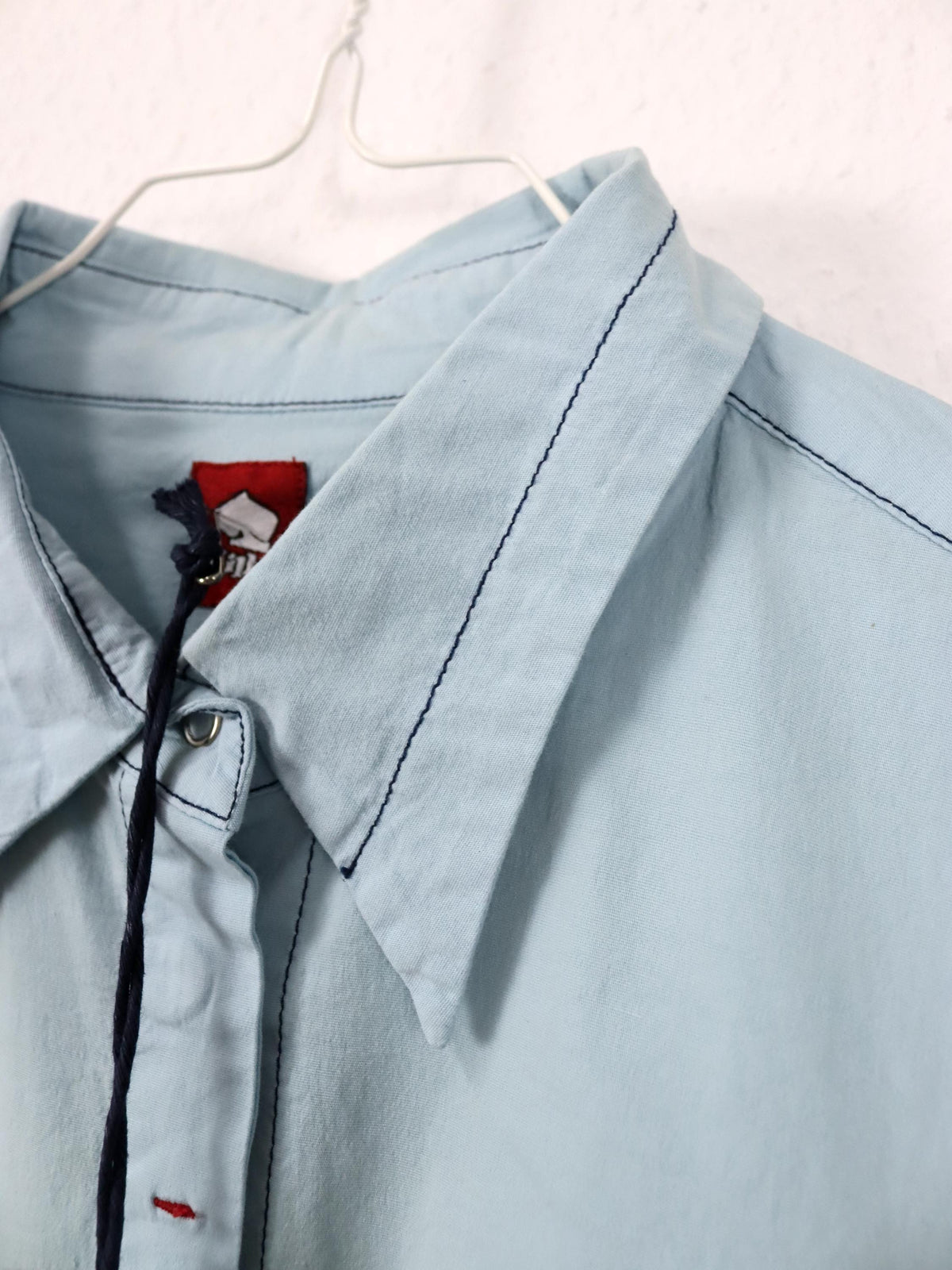 Vintage 90er 00er Y2k KILLAH Bluse langarm hellblau L