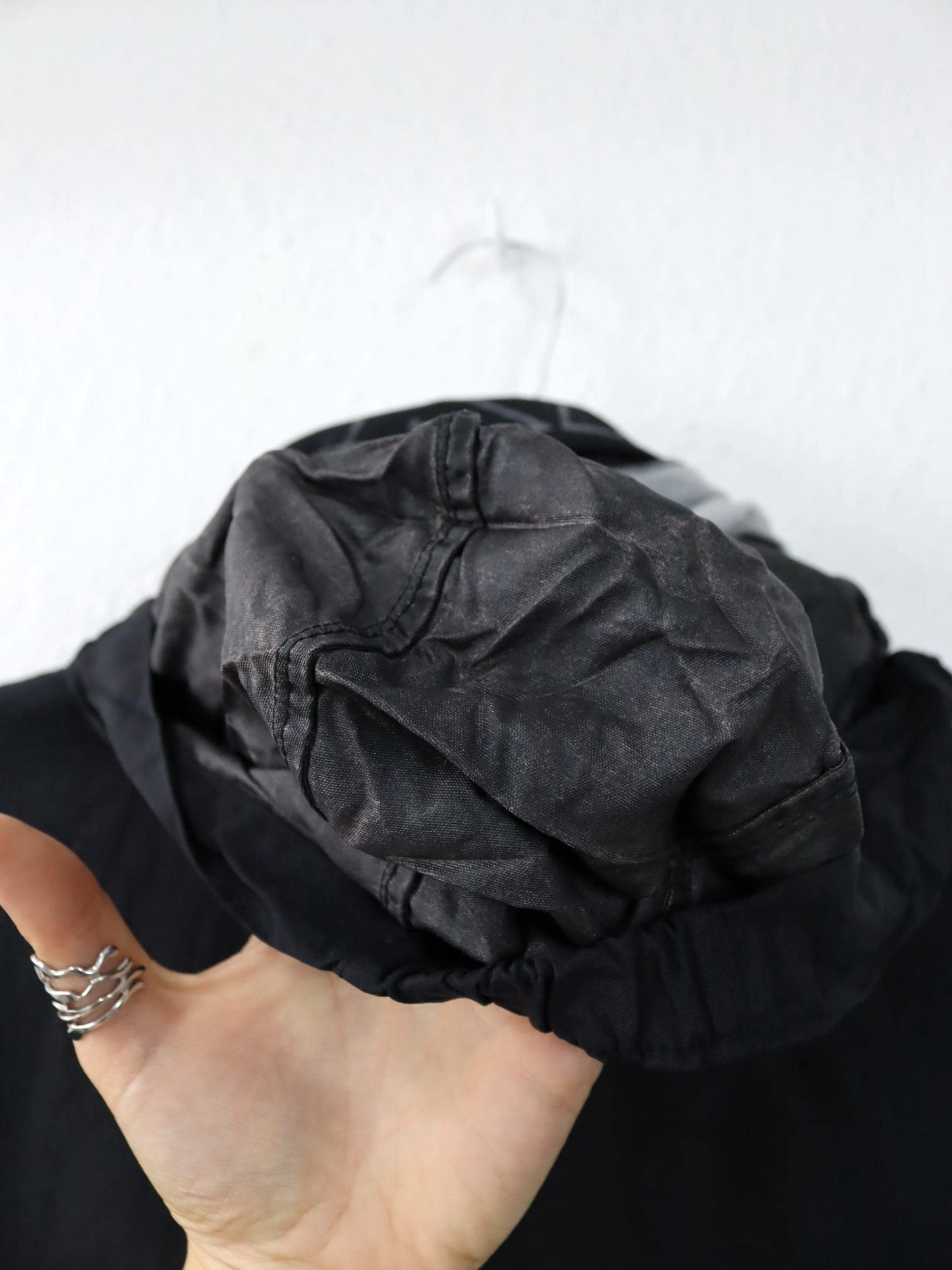 Vintage 90er 00er Y2k EXES Skijacke Winterjacke gefüttert schwarz Backprint XS/S 152