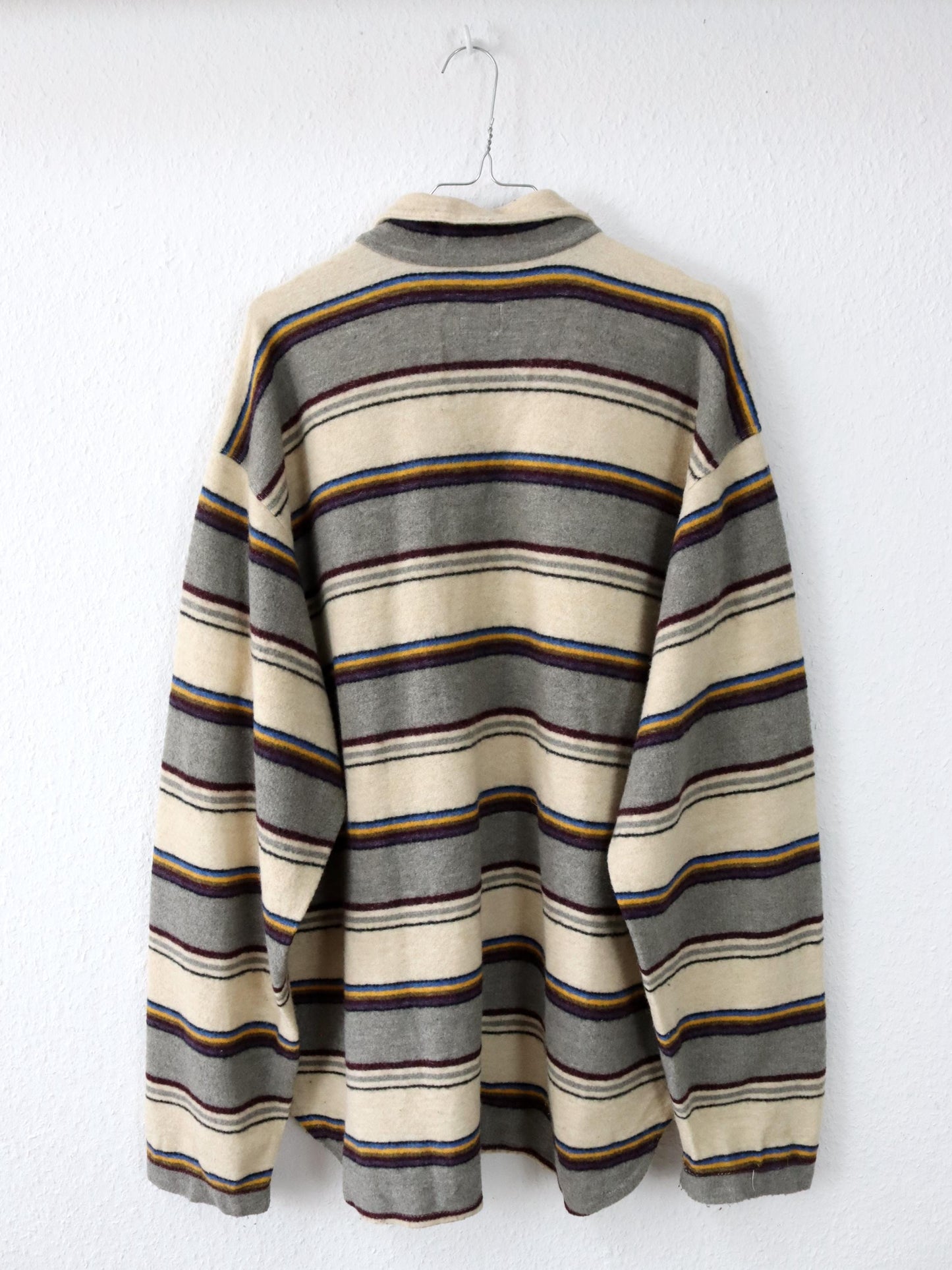 Vintage 80s 90s LEVIS Wool Shirt long sleeve wool striped XL