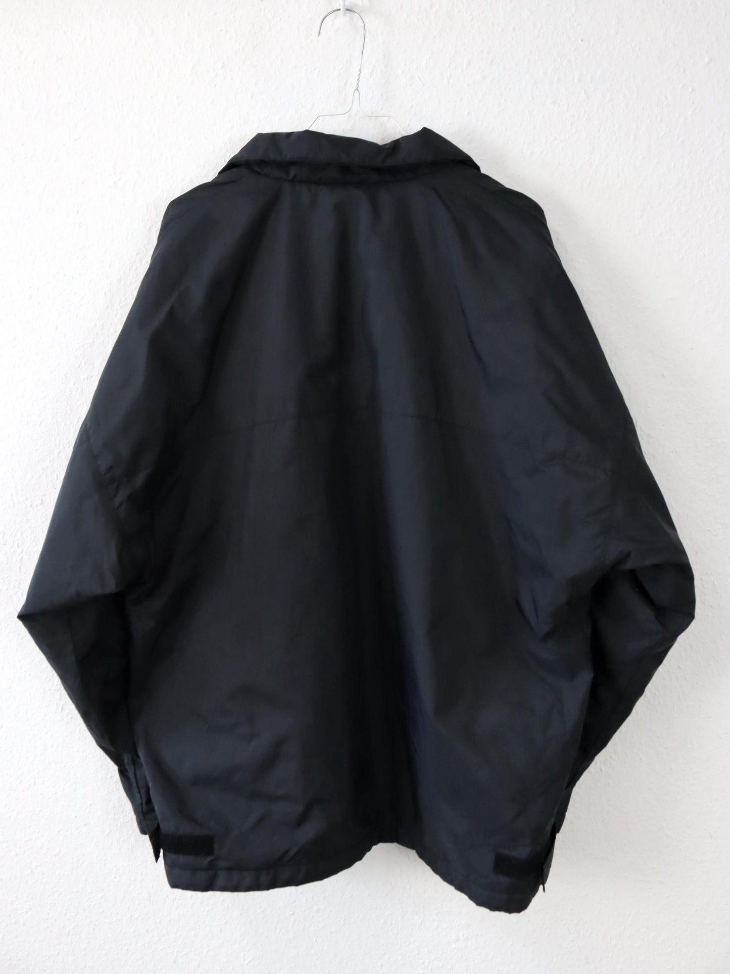 Vintage 80s 90s ADIDAS jacket lightly lined collar black blue D6 M