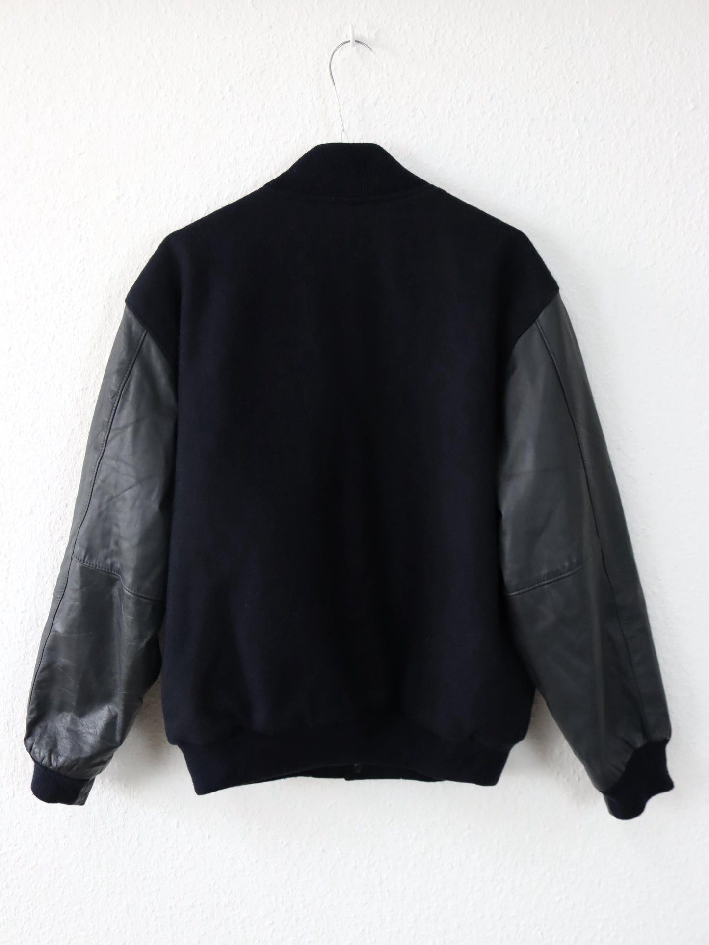 Vintage 80er 90er SIRICCO Racingjacke Bomberjacke Leder Wolle Shell Helix Racing Varsity Style Made in Australia M