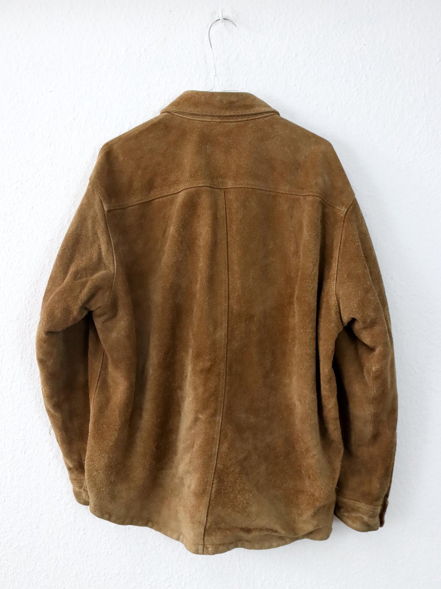Vintage 80er 90er DIESEL Comfort Range Lederjacke Wildleder Knopfleiste heavy braun M