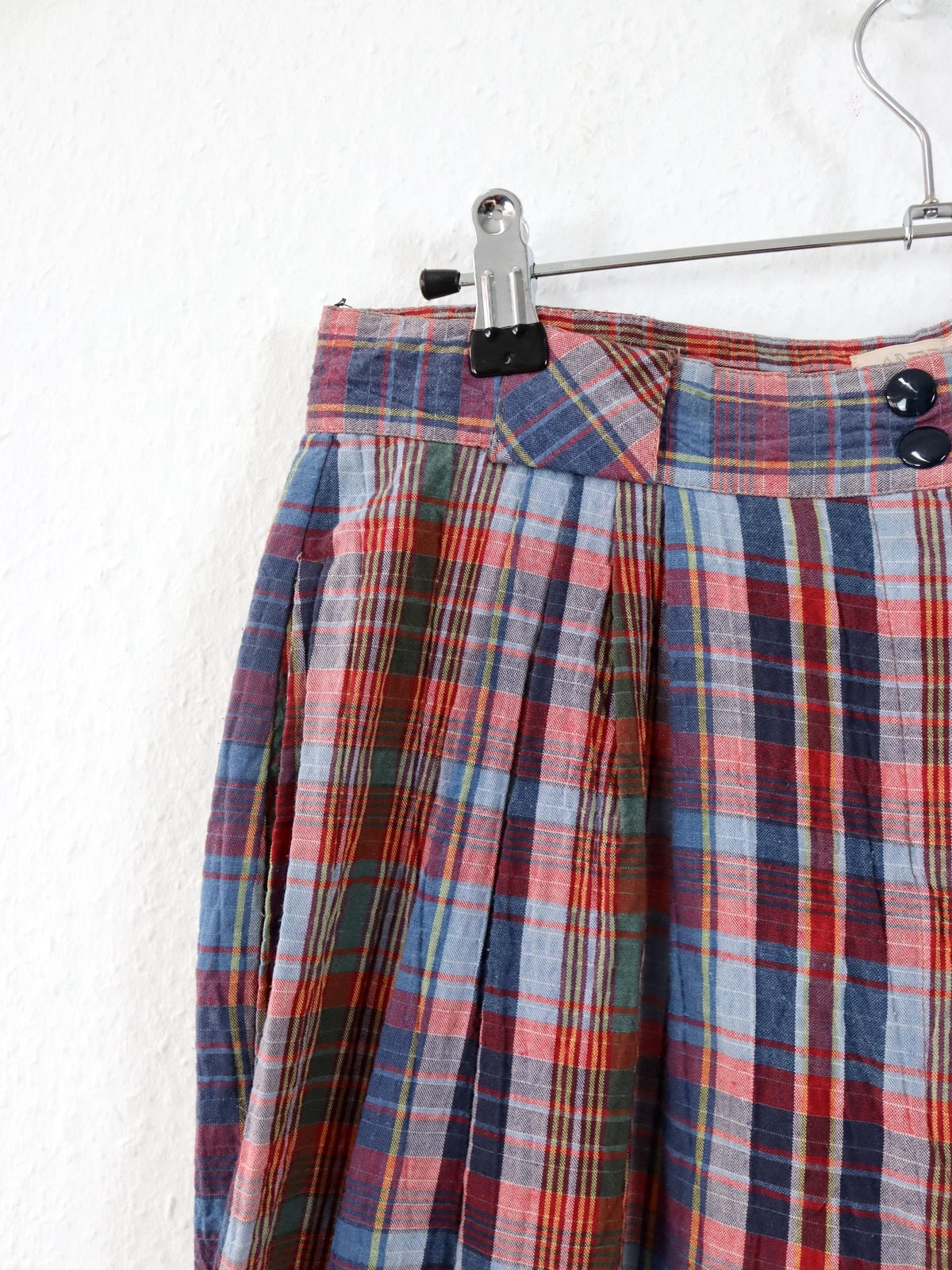 Vintage 80er 90er ANDREA MARE Bundfaltenhose Stoffhose dünn kariert highwaist 38