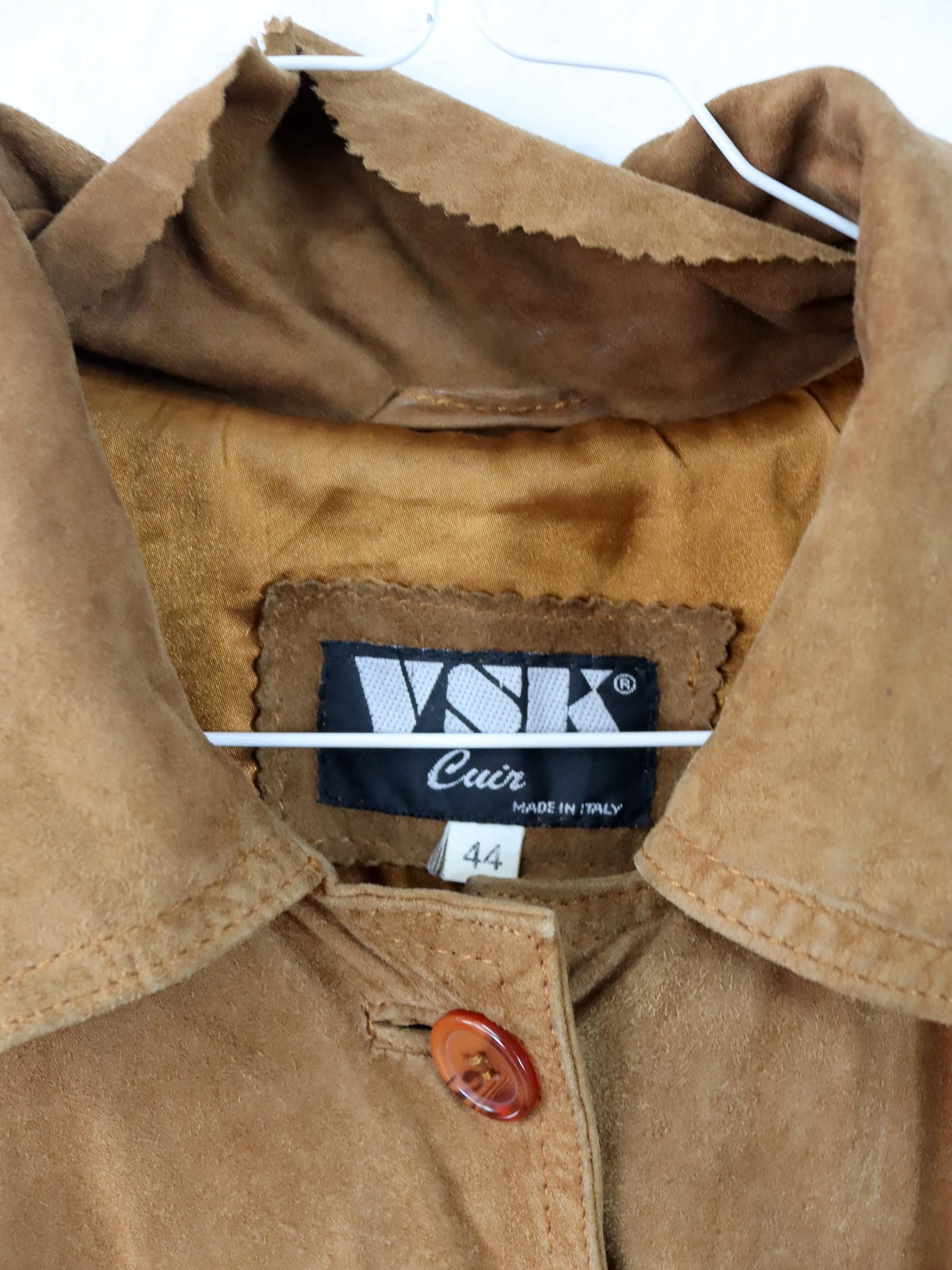 Vintage 80er 90er VSK Wildlederhemd Jacke Wildleder braun 40
