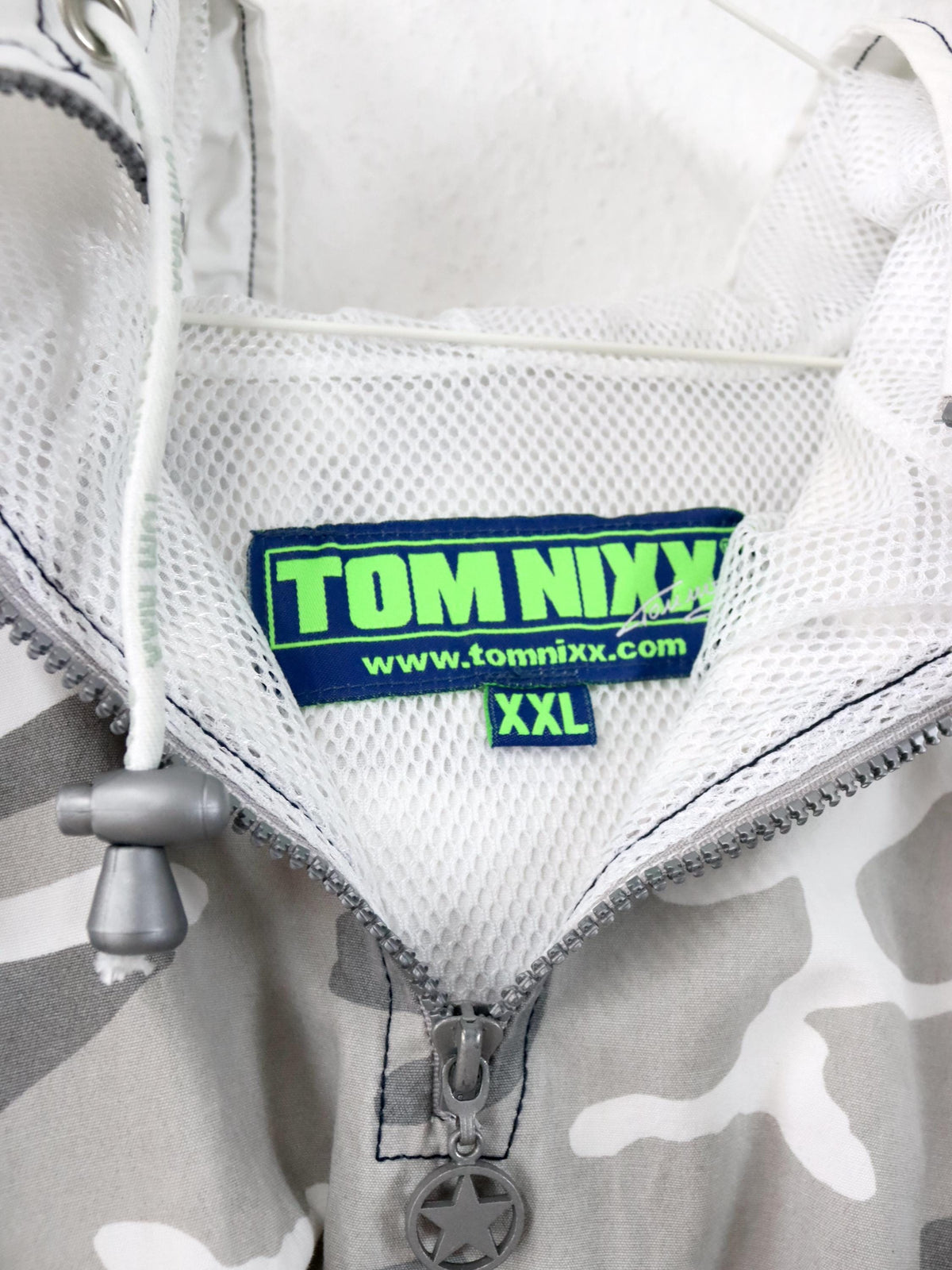 Vintage 90er 00er Y2k TOM NIXX Windbreaker Überziehjacke Jacke Camouflage Designer Berlin XXL