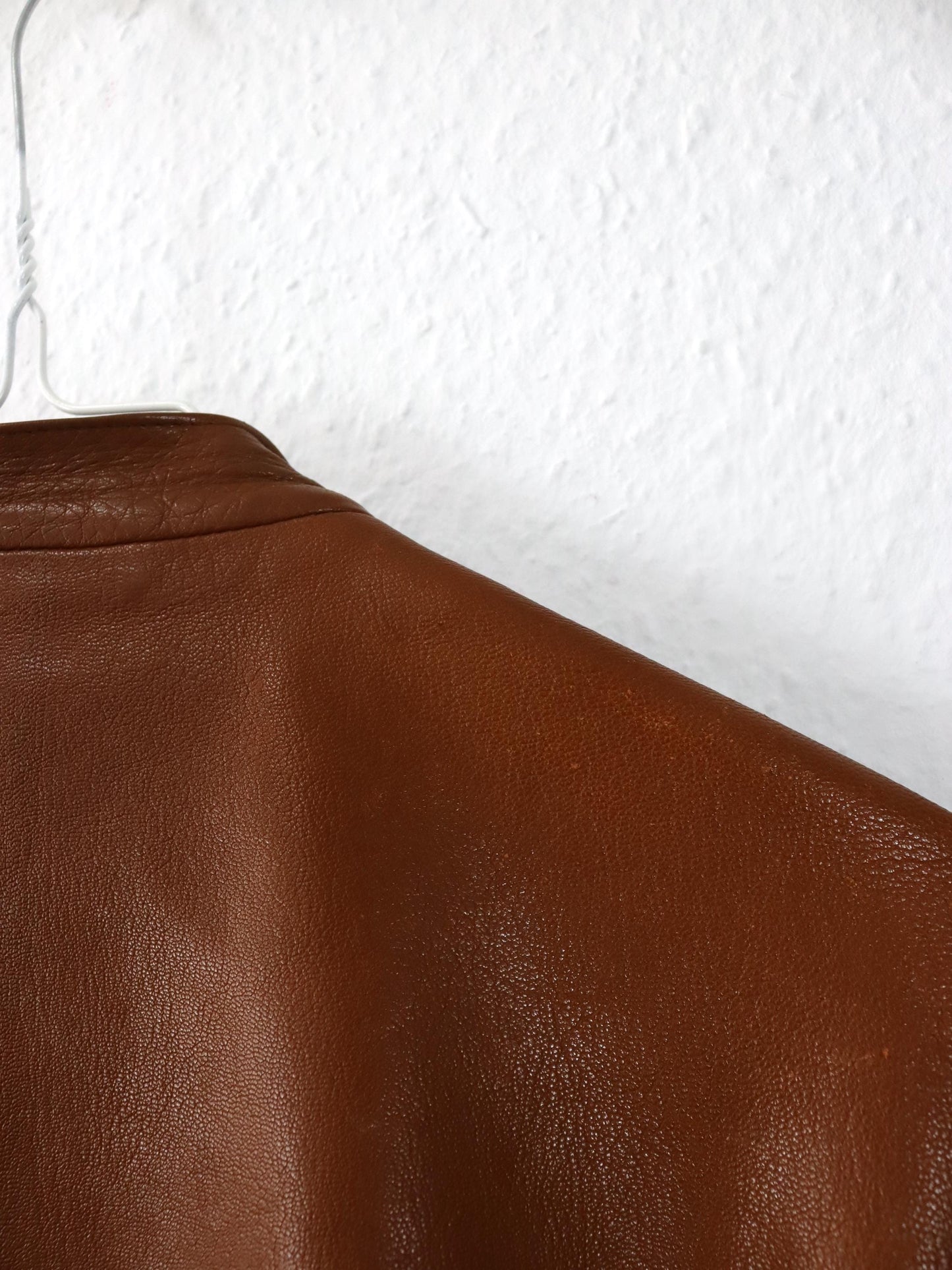 Vintage 80er 90er Lederjacke Blouson Jacke braun M