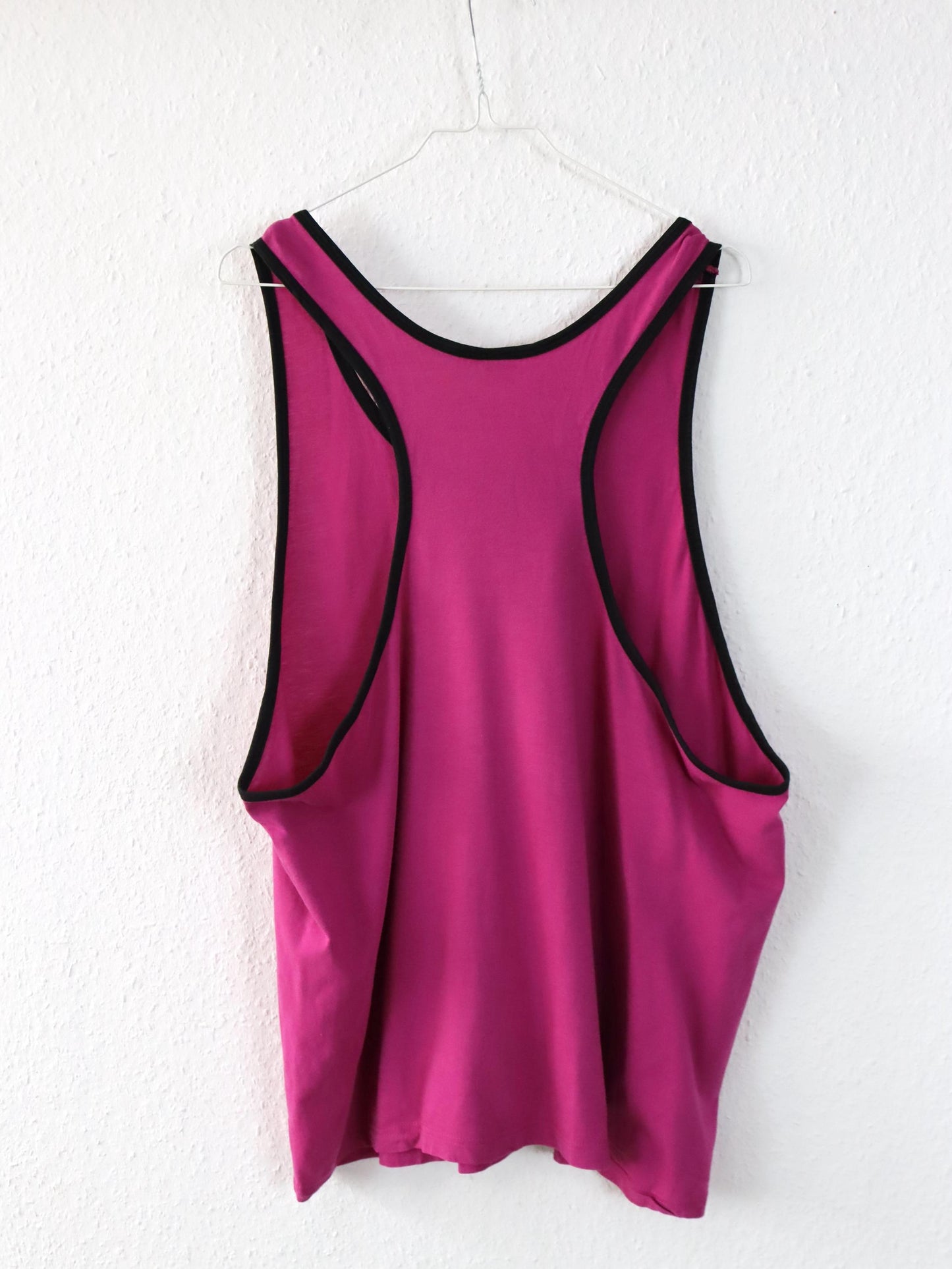 Vintage 80er 90er DIADORA Tanktop Achselshirt Print pink XL