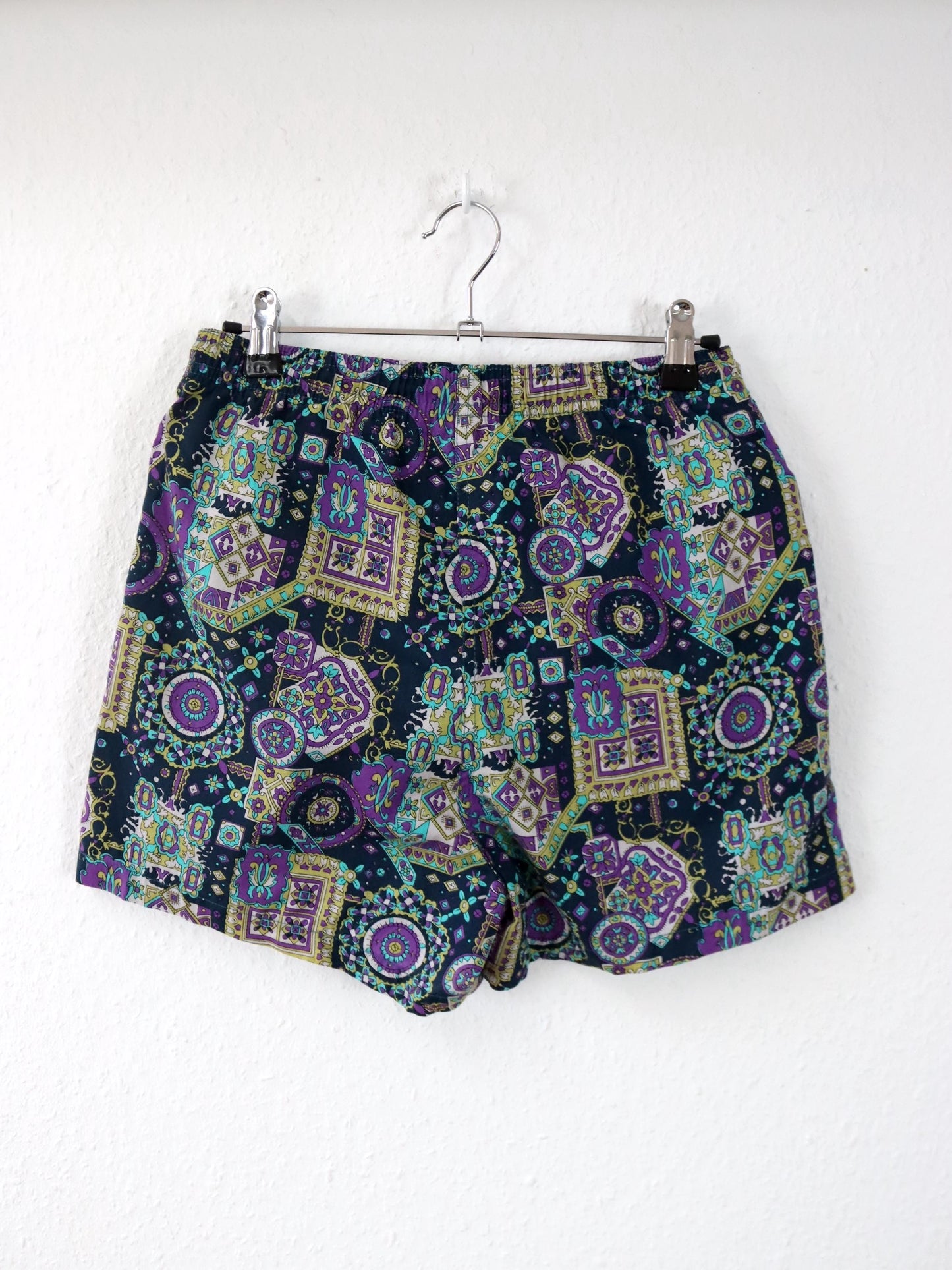 Vintage 80er 90er FILA Shorts Bermudashorts crazy pattern kurze Hose 46 S