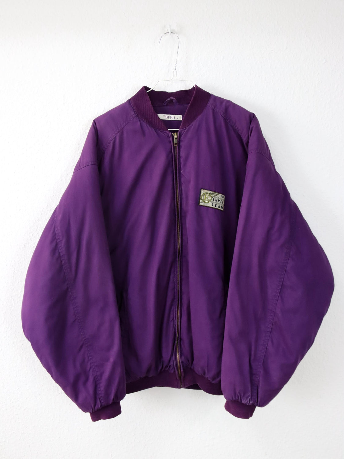 Vintage 80er 90er ESPRIT Bomberjacke Jacke gefüttert lila versitze M