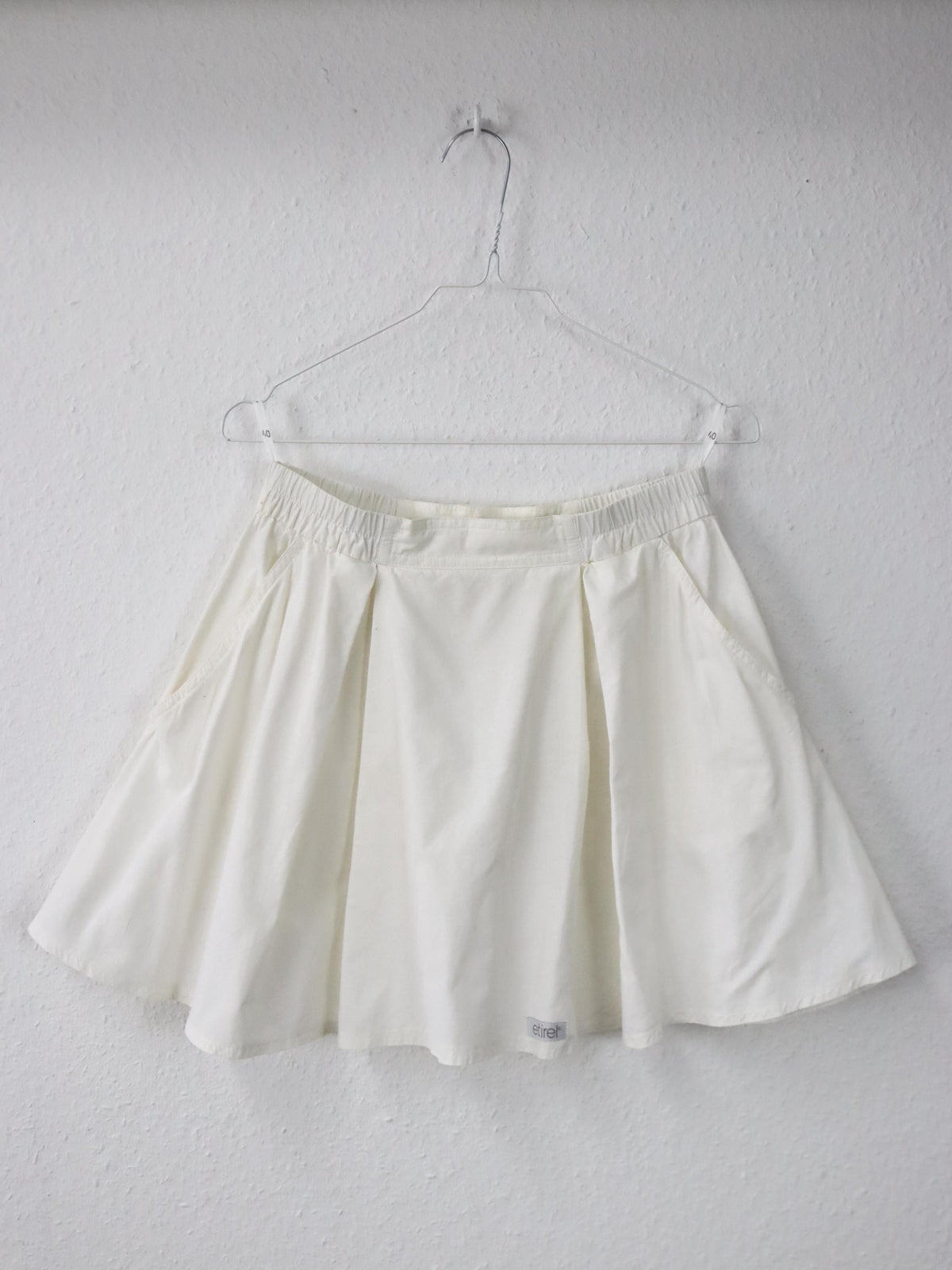Vintage 80er 90er ETIREL Tennisrock Rock Minirock weiß 40