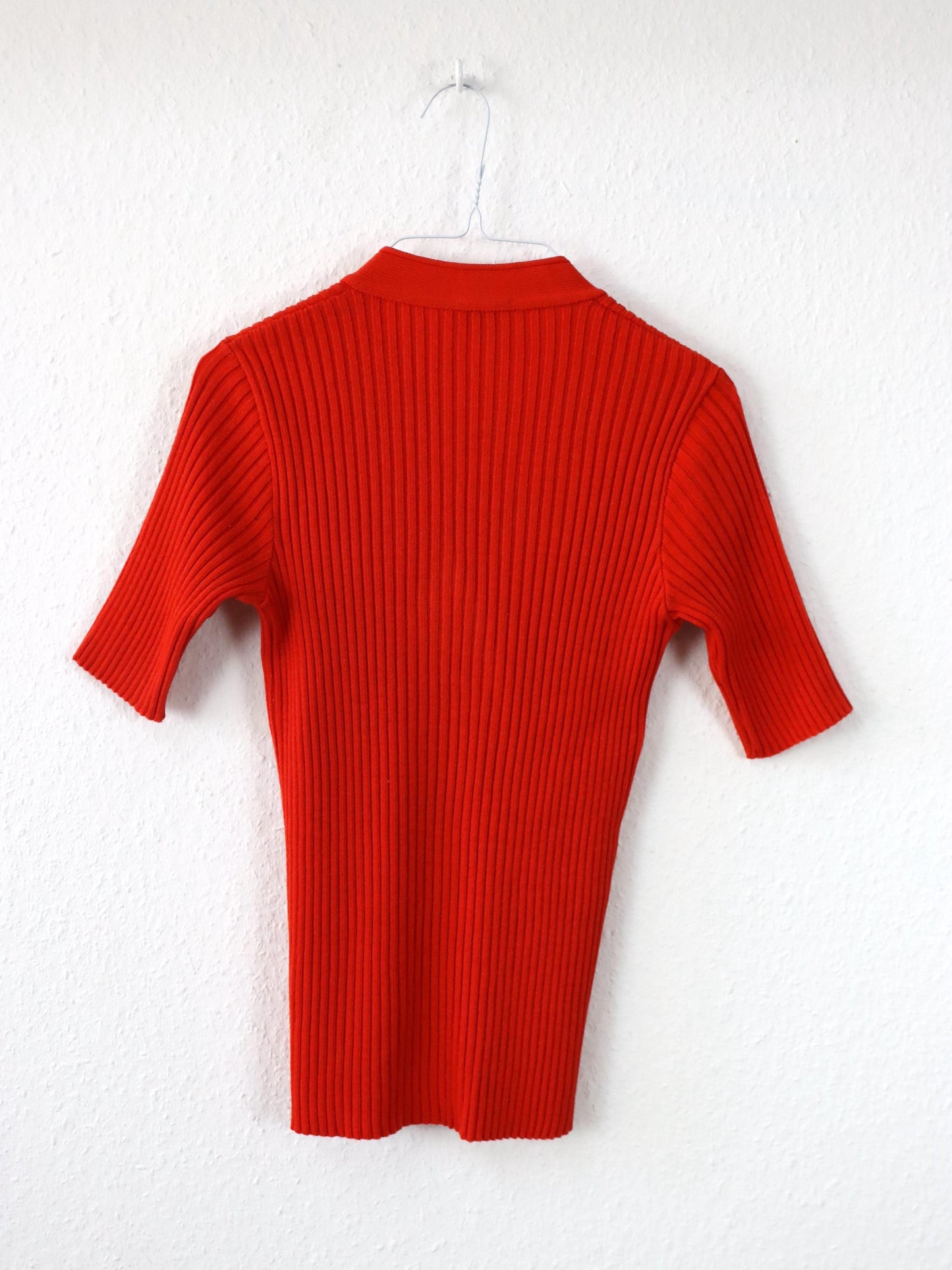 Vintage 80er 90er BRUESTLE Cardigan Strickjacke kurzarm Knopfleiste rot M