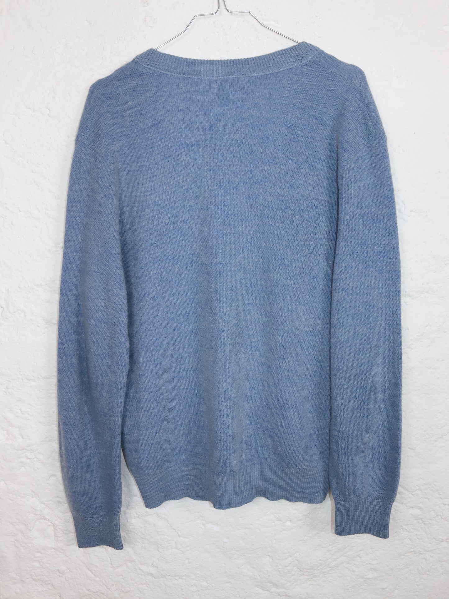 Vintage 80s 90s LACOSTE Cardigan light blue wool