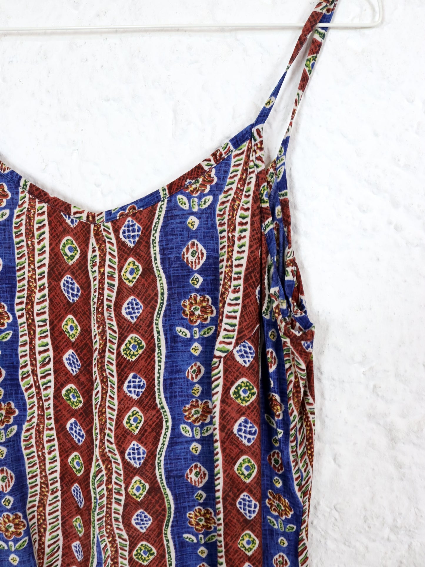 Vintage 80s 90s HENNES jumpsuit one-piece sleeveless crazy pattern 36