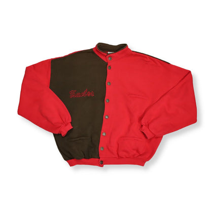 Vintage Cardigan Sweatshirt braun rot TRACTOR M