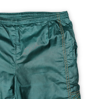 Vintage jogging pants training pants baggy gloss green orange XL