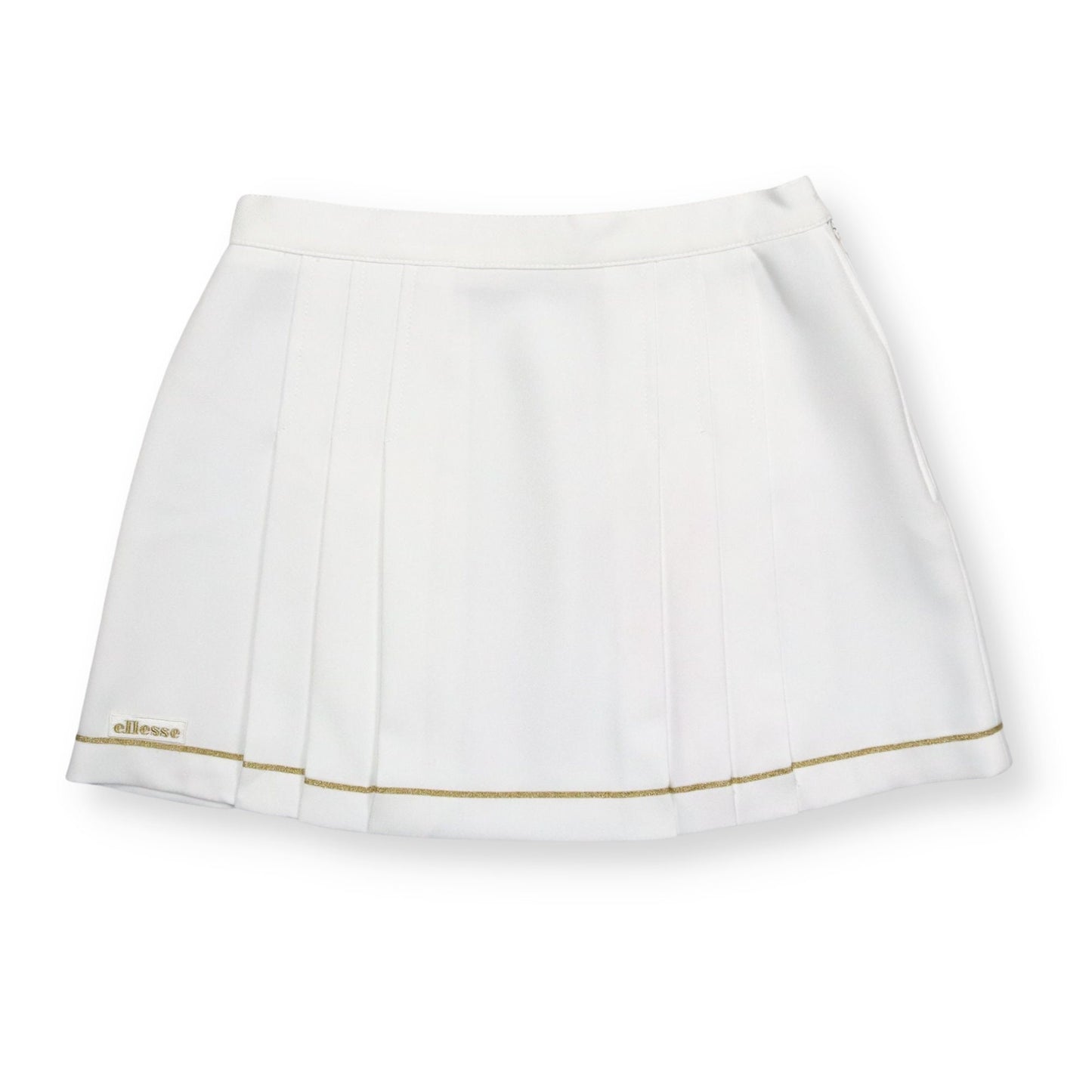 Vintage tennis skirt skirt white gold ELLESSE S