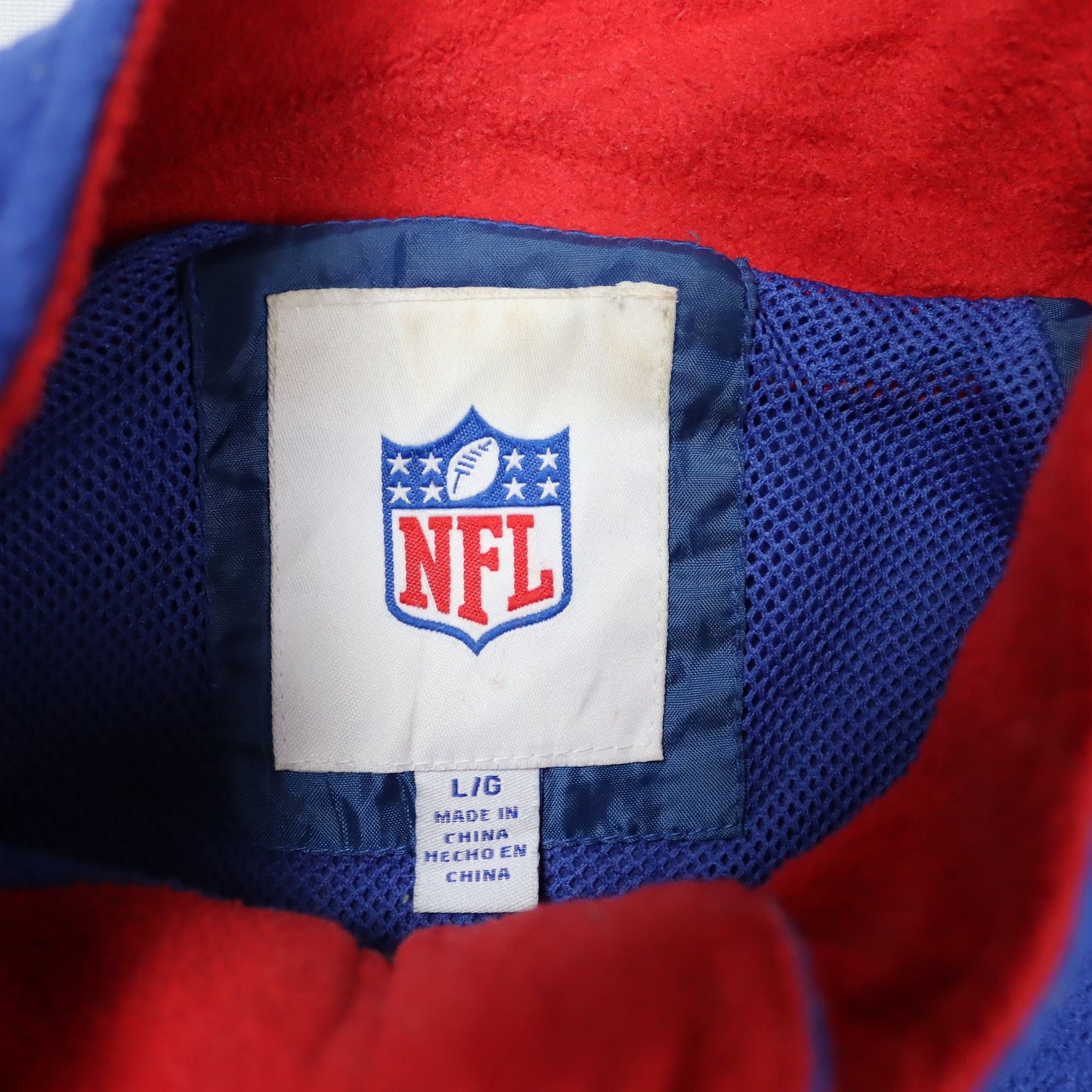 Vintage fleece jacket blue red NFL NY NewYork Giants L