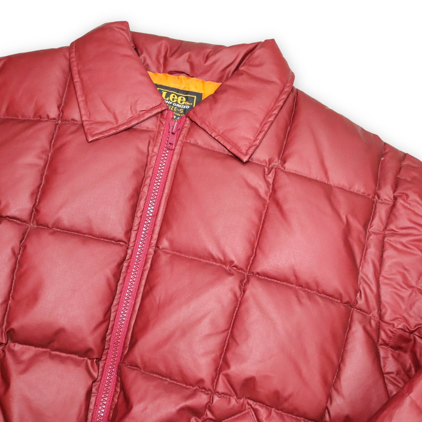 Vintage LEE puffer jacket down red Deadstock S