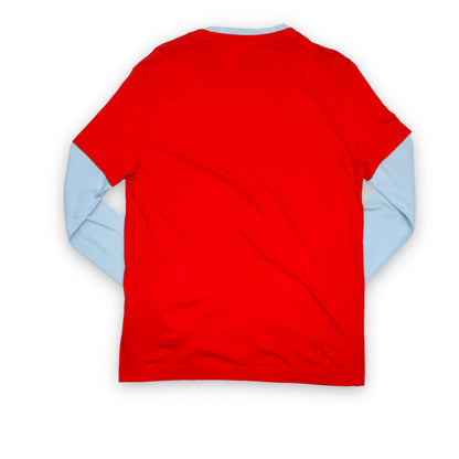 Vintage longsleeve shirt red blue Deadstock ENERGIE M
