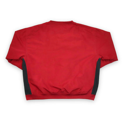 Vintage Windbreaker Jacket V-Neck Dragon Red Black KNIGHTS APPAREL 2XL