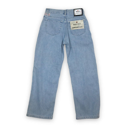 Vintage jeans pants light blue highwaist wide leg Deadstock SOVIET 28