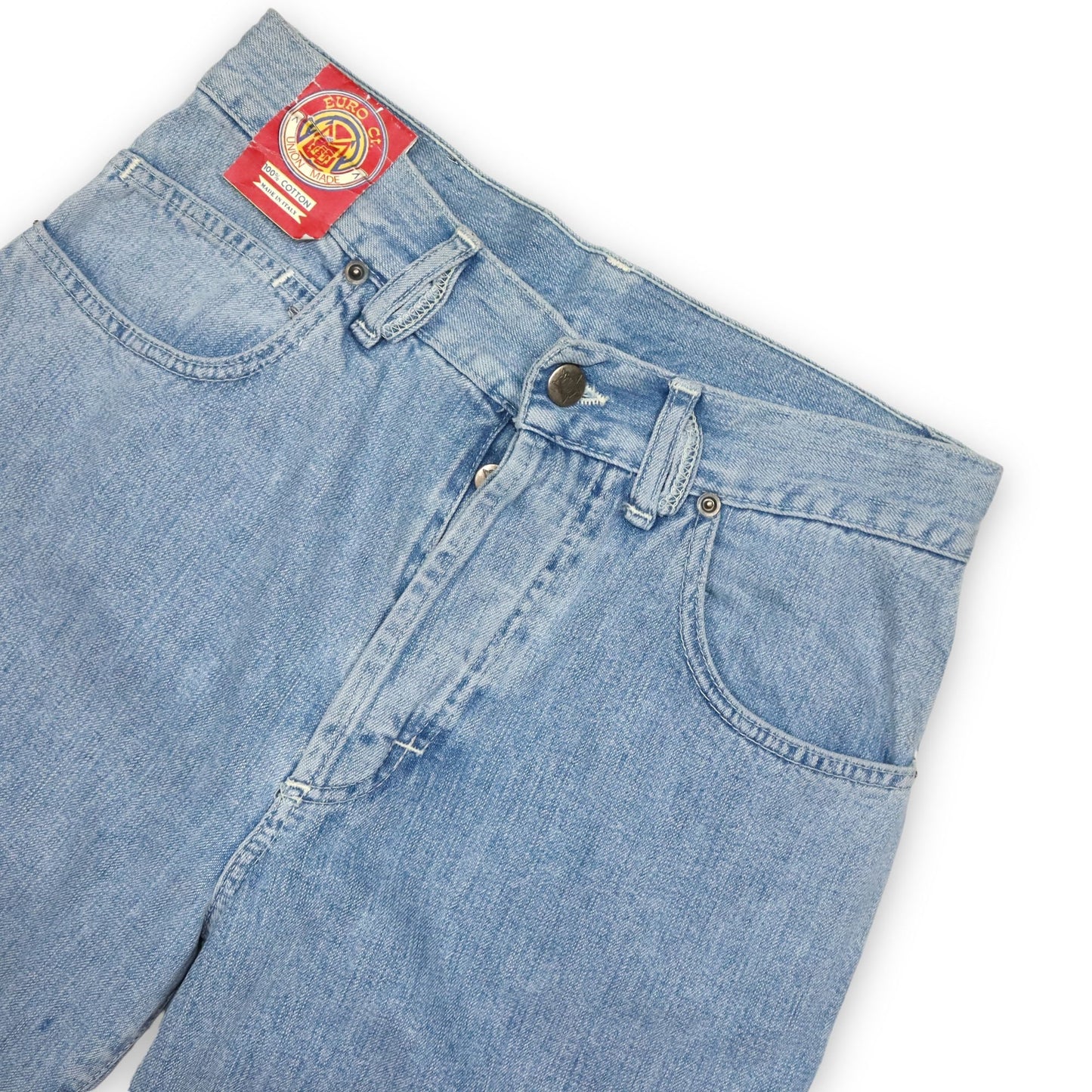 Vintage jeans pants light blue highwaist wide leg Deadstock SOVIET 28