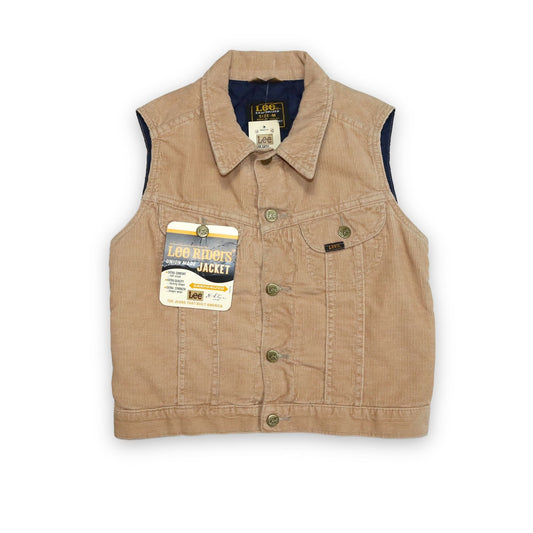 Vintage corduroy vest lined beige Deadstock LEE M