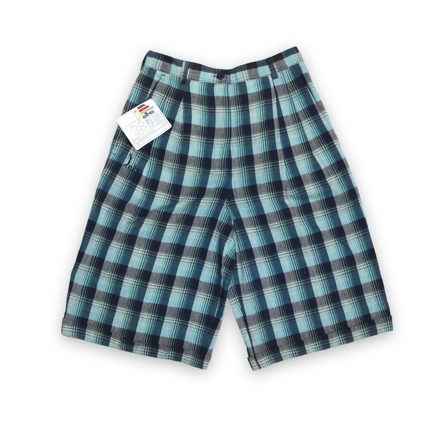 Vintage Bermuda shorts short trousers high waist checked Deadstock ELHO 36