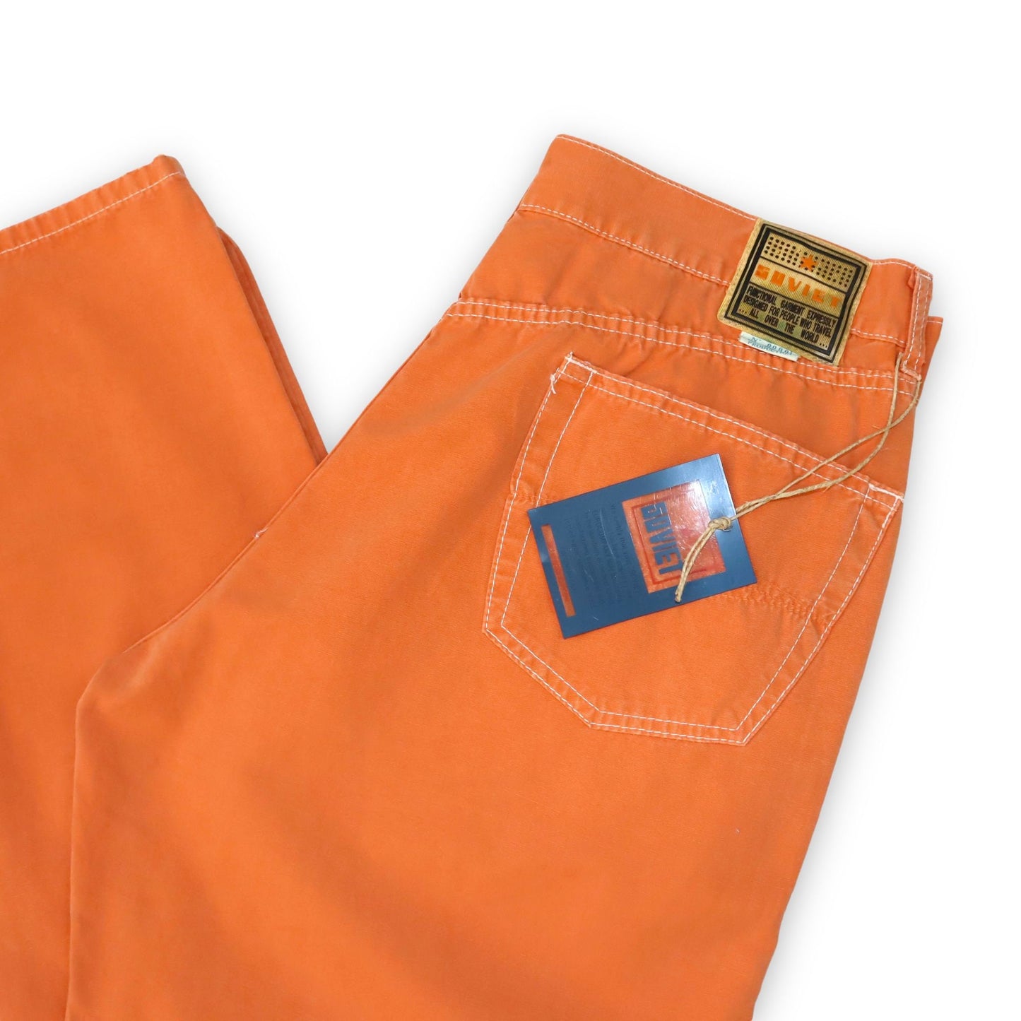 Vintage pants baggy orange deadstock SOVIET W34
