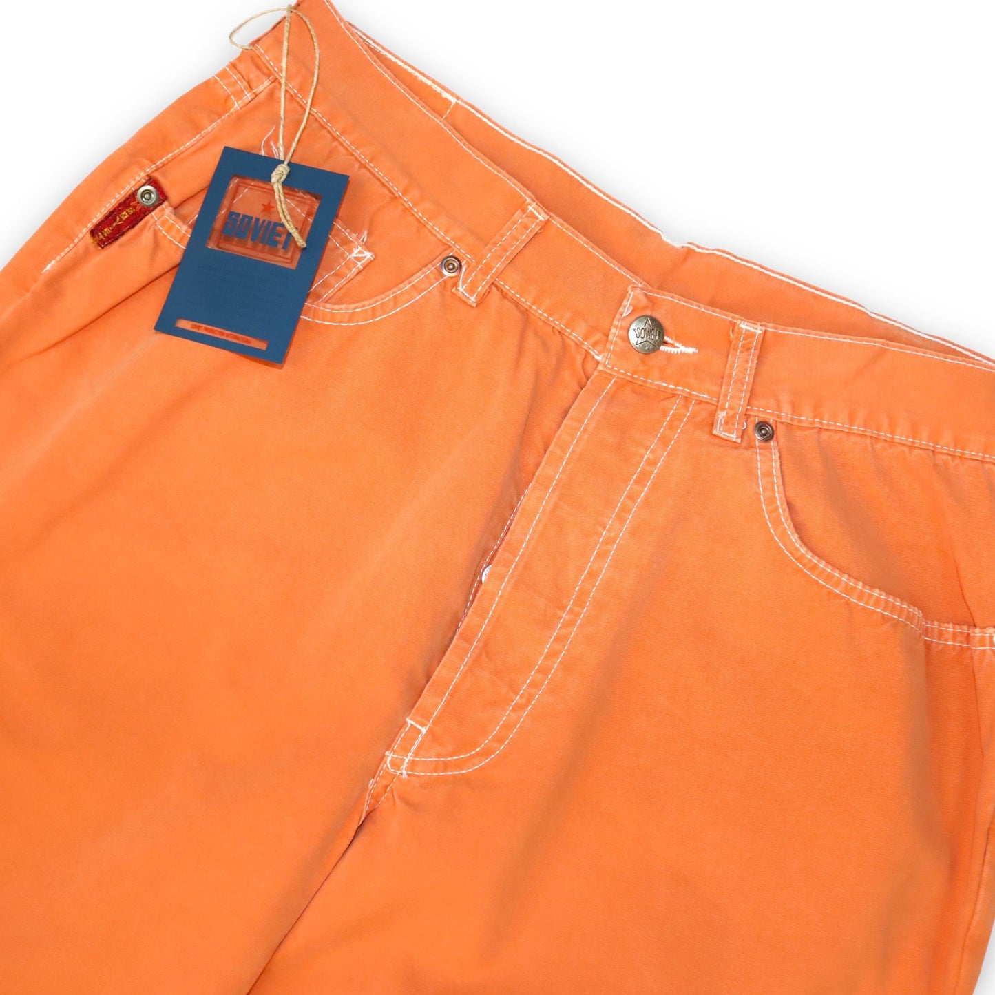 Vintage pants baggy orange deadstock SOVIET W34